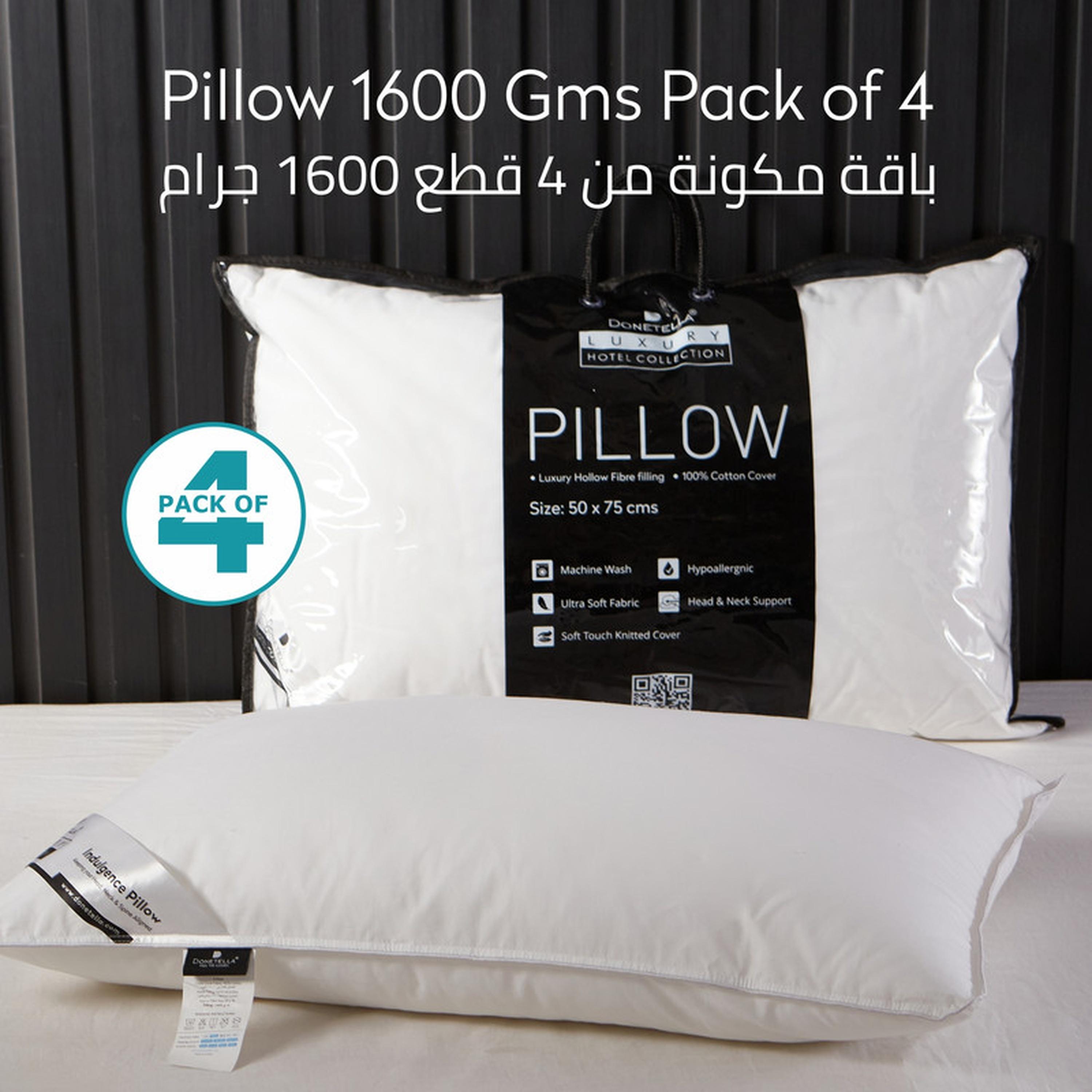 Hotel 4-Piece Down Alternative Cotton Top Pillow Set - 50x75 cms-household-bedding-pillows-image-7