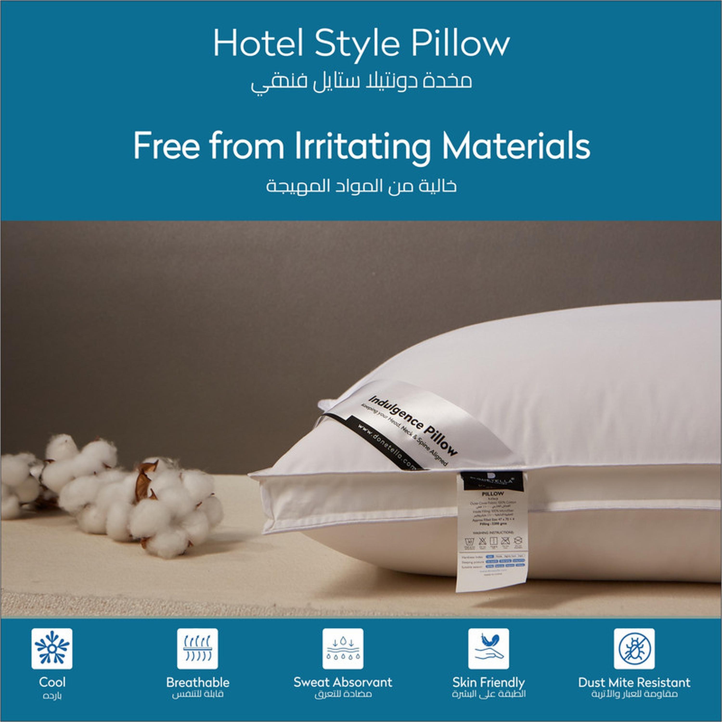وسادة فندقية بسطح قطن من دونتيلا - 50x90 سم-household-bedding-pillows-image-4