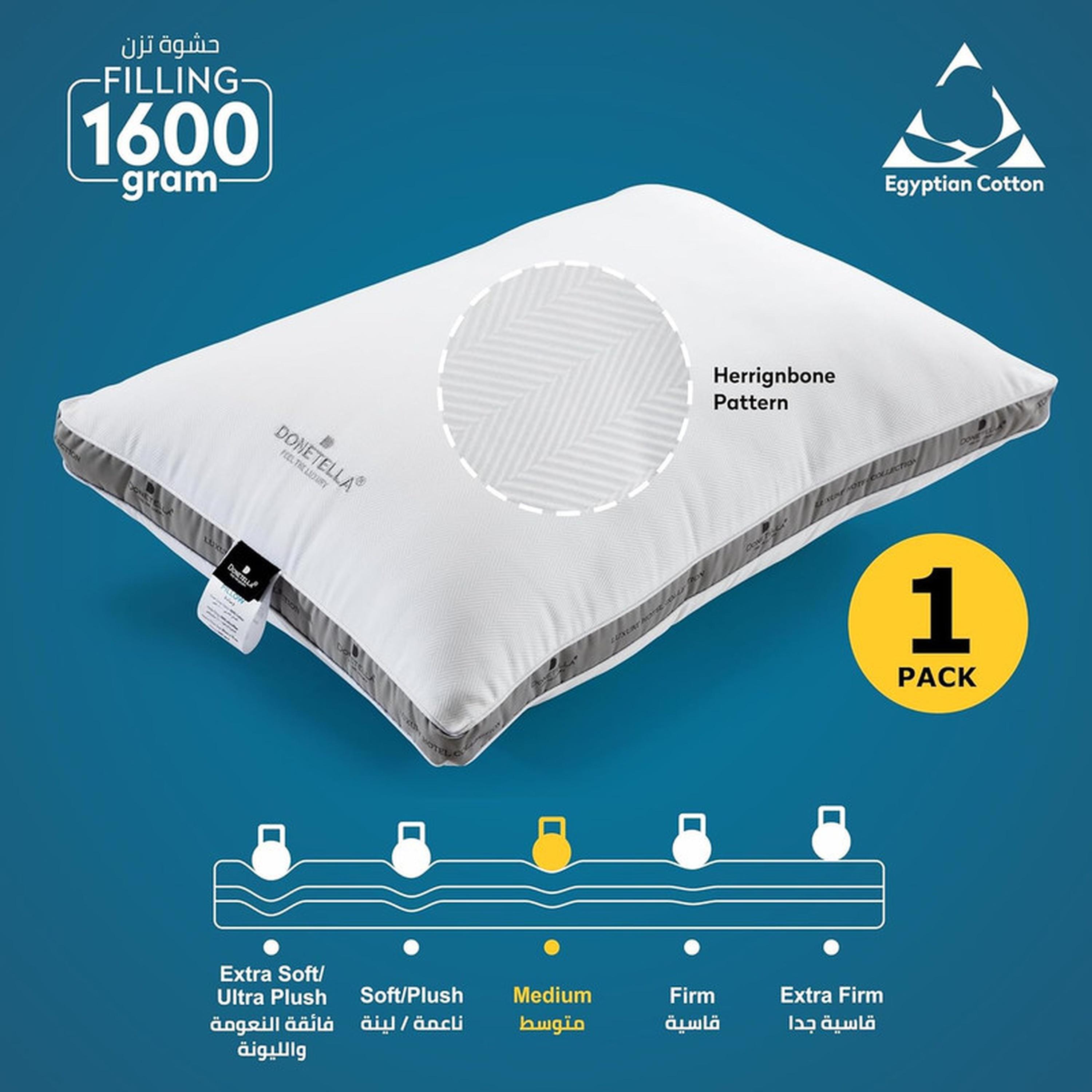Hotel 500 Thread Count Egyptian Cotton Top Pillow - 50x75 cms-household-bedding-pillows-image-2