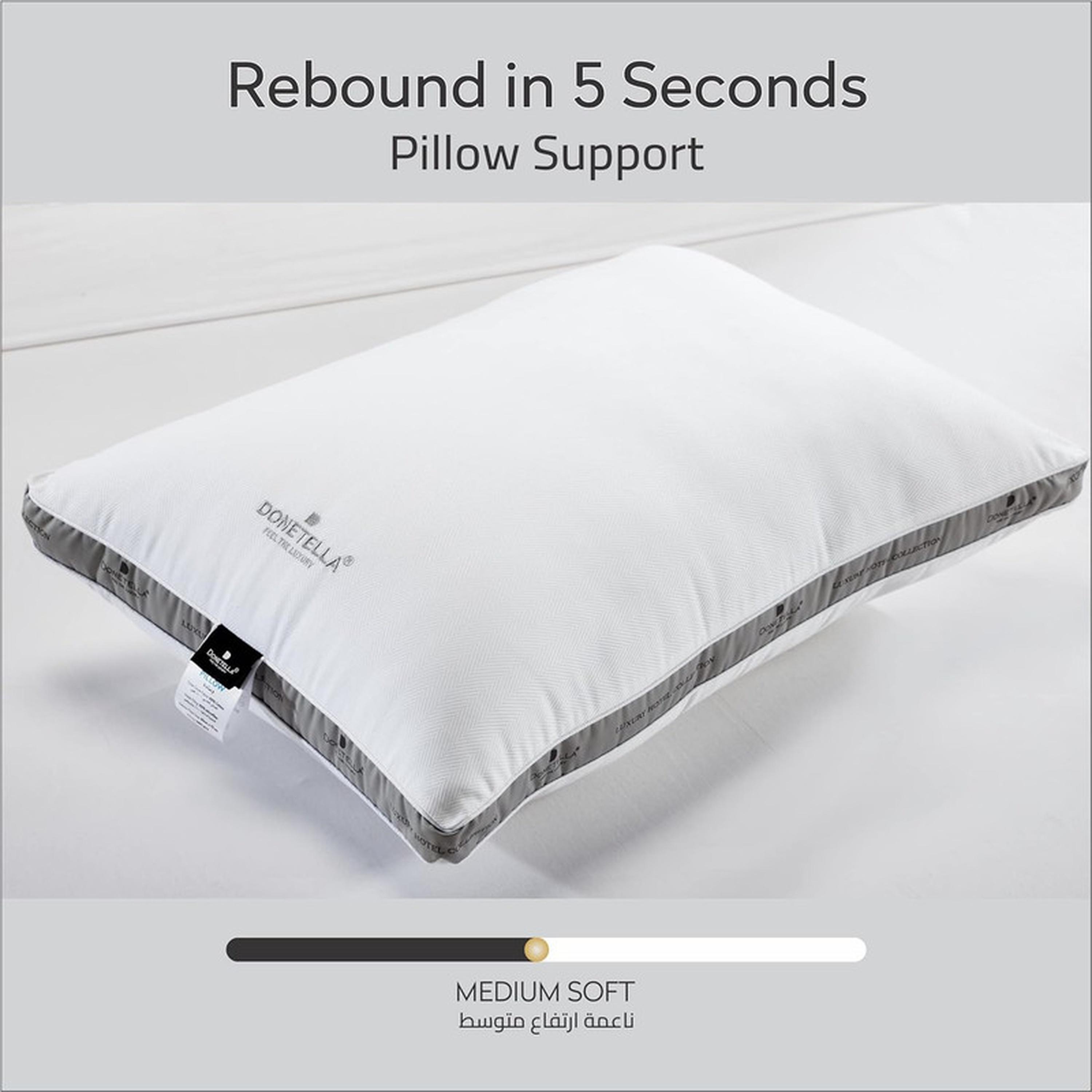 Hotel 500 Thread Count Egyptian Cotton Top Pillow - 50x75 cms-household-bedding-pillows-image-3