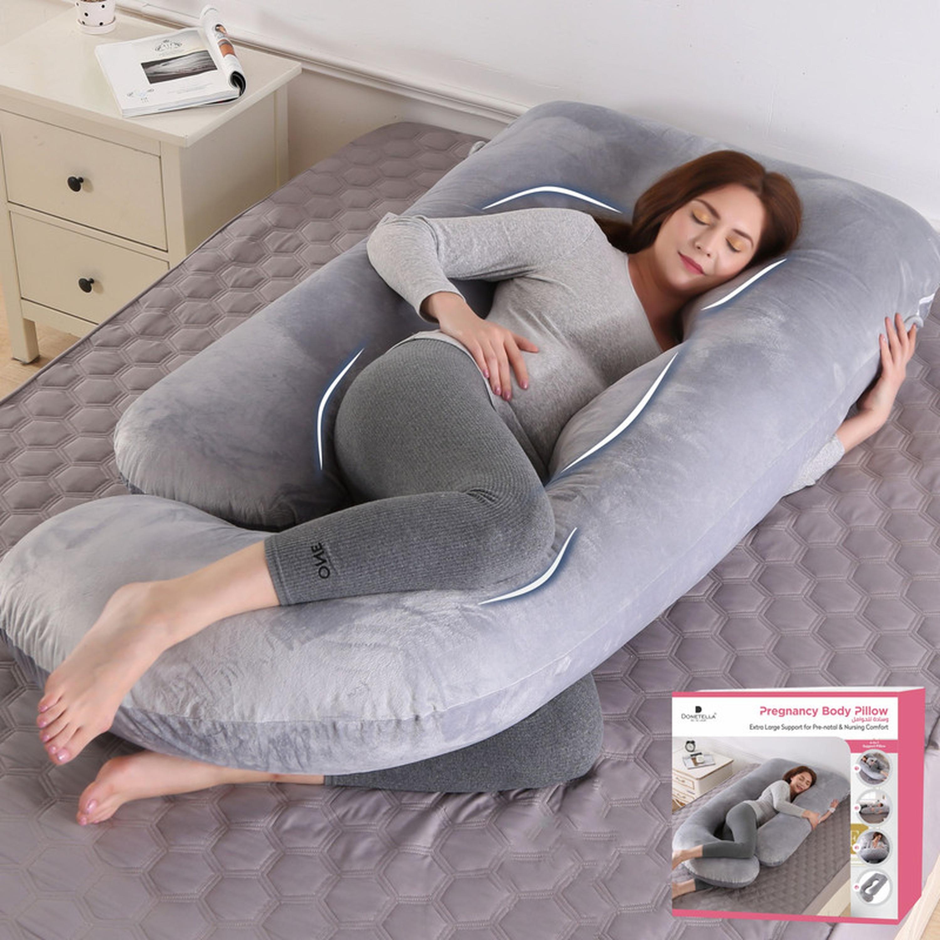 وسادة حمل داعمة للجسم كله 58 بوصة على شكل حرف G من دونتيلا-household-bedding-pillows-image-1