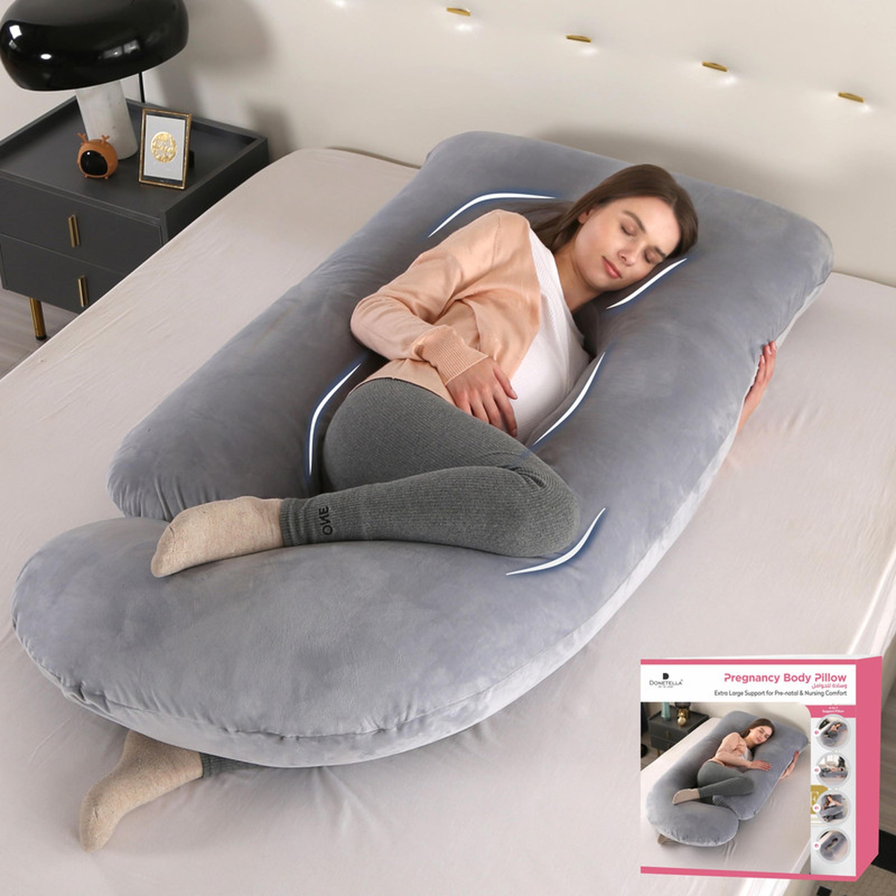 وسادة حمل داعمة للجسم كله 58 بوصة على شكل حرف G من دونتيلا-household-bedding-pillows-image-1