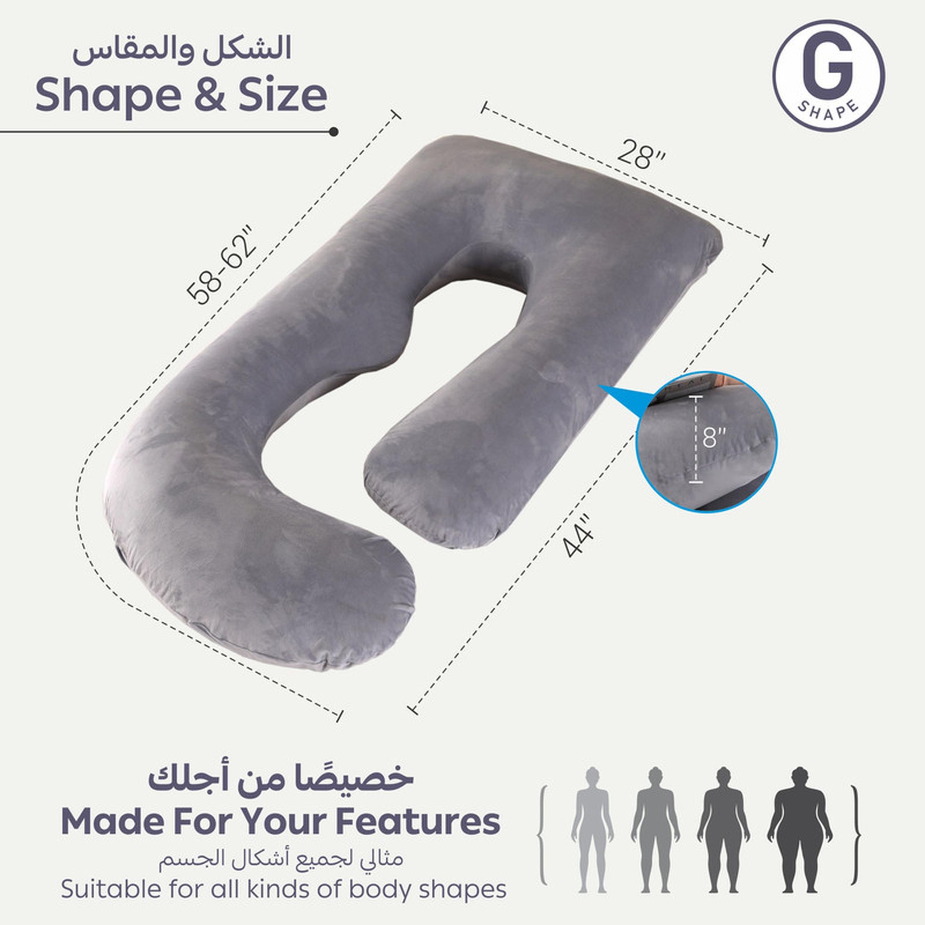 وسادة حمل داعمة للجسم كله 58 بوصة على شكل حرف G من دونتيلا-household-bedding-pillows-image-2