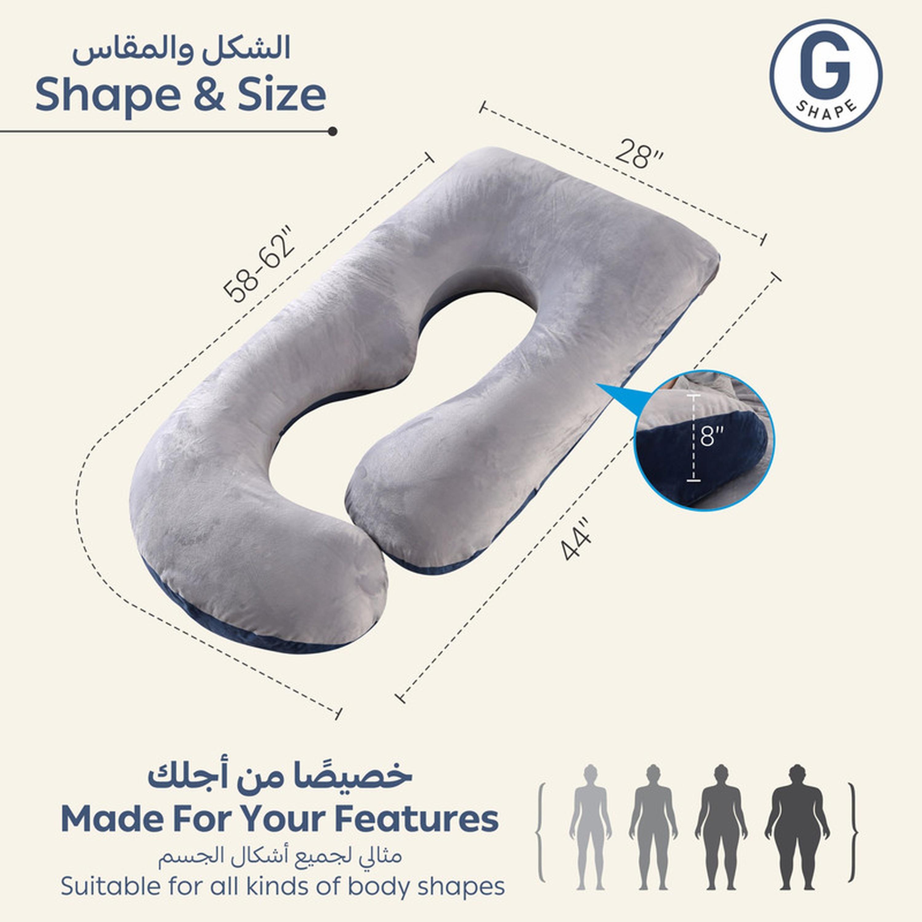 G-Shape 58-inch Full Body Support Pregnancy Pillow-household-bedding-pillows-image-2