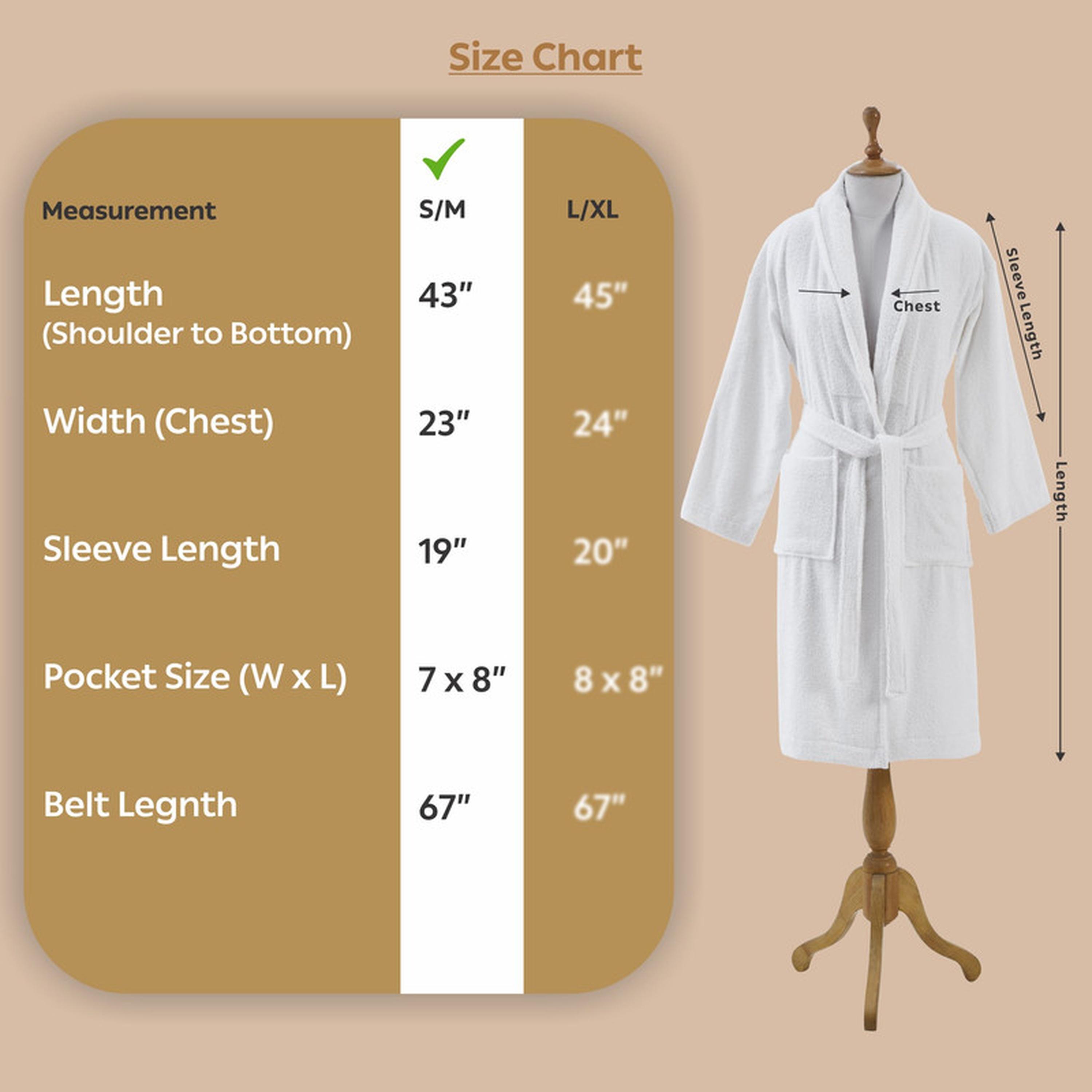Solid 400 GSM Cotton Terry Shawl Collar Bathrobe with Pockets - Small & Medium-household-bathandlaundry-bathlinen-bathrobesandslippers-bathrobes-image-3