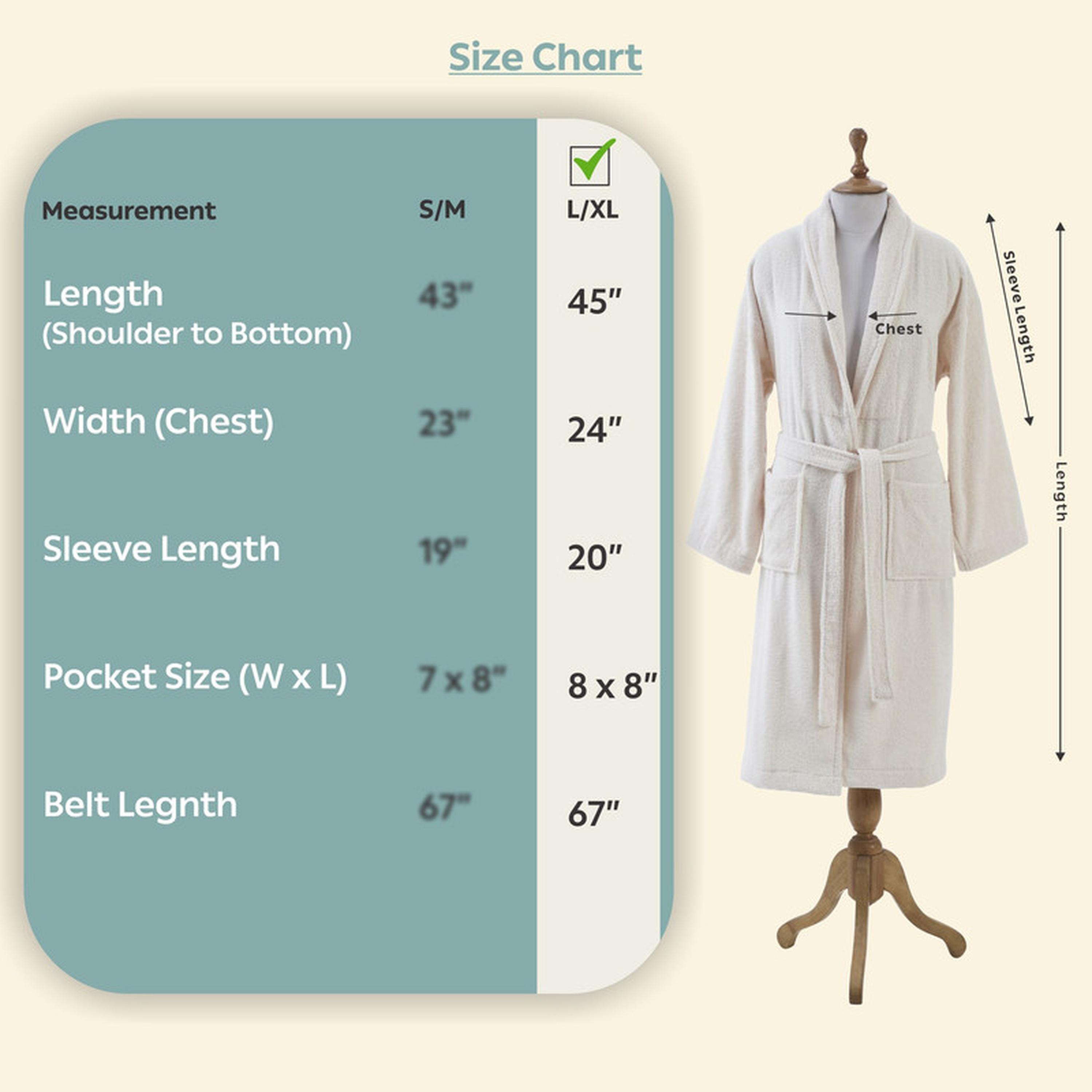 Solid 400 GSM Cotton Terry Shawl Collar Bathrobe with Pockets - Large & Extra Large-household-bathandlaundry-bathlinen-bathrobesandslippers-bathrobes-image-3