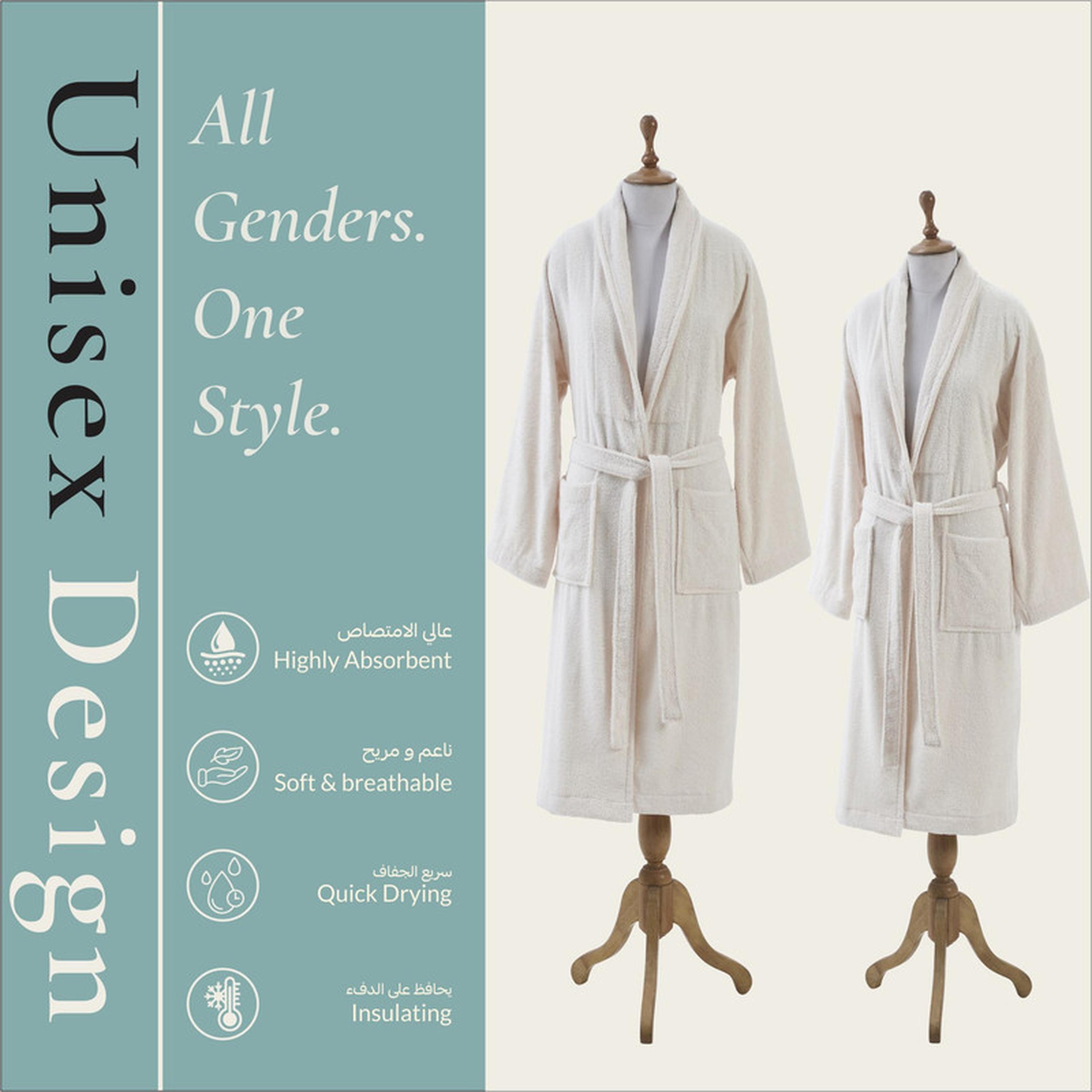 Solid 400 GSM Cotton Terry Shawl Collar Bathrobe with Pockets - Large & Extra Large-household-bathandlaundry-bathlinen-bathrobesandslippers-bathrobes-image-6