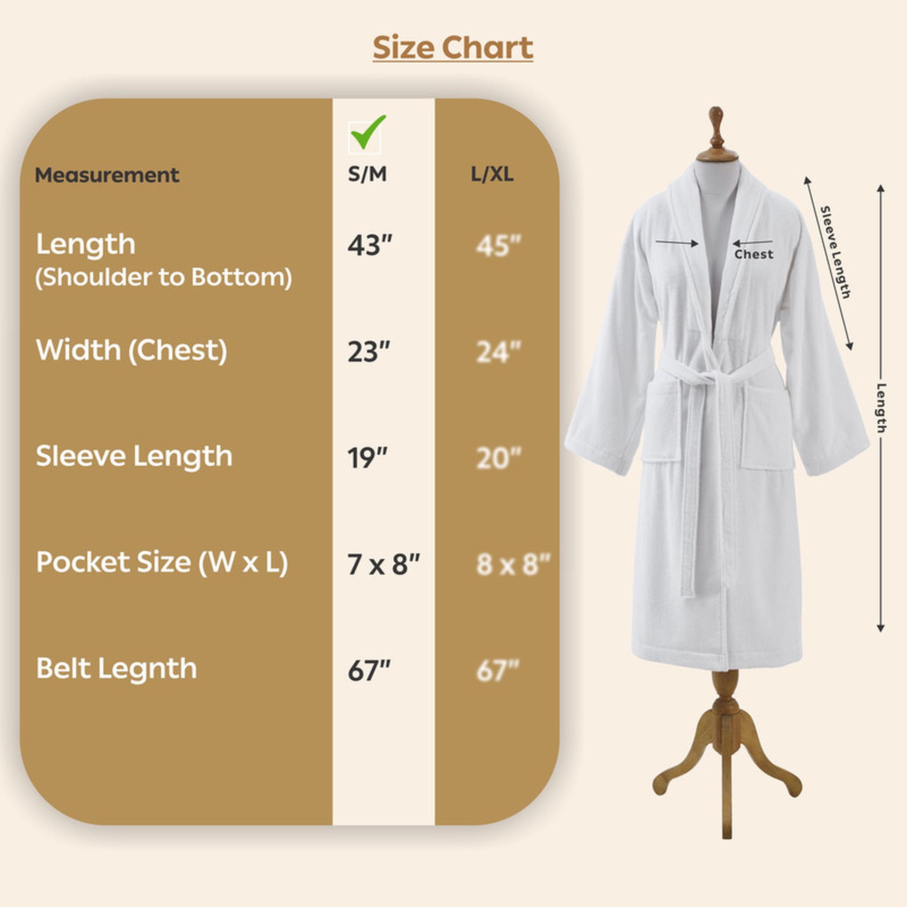 Solid 400 GSM Cotton Velour Shawl Collar Bathrobe with Pockets - Small & Medium-household-bathandlaundry-bathlinen-bathrobesandslippers-bathrobes-image-3