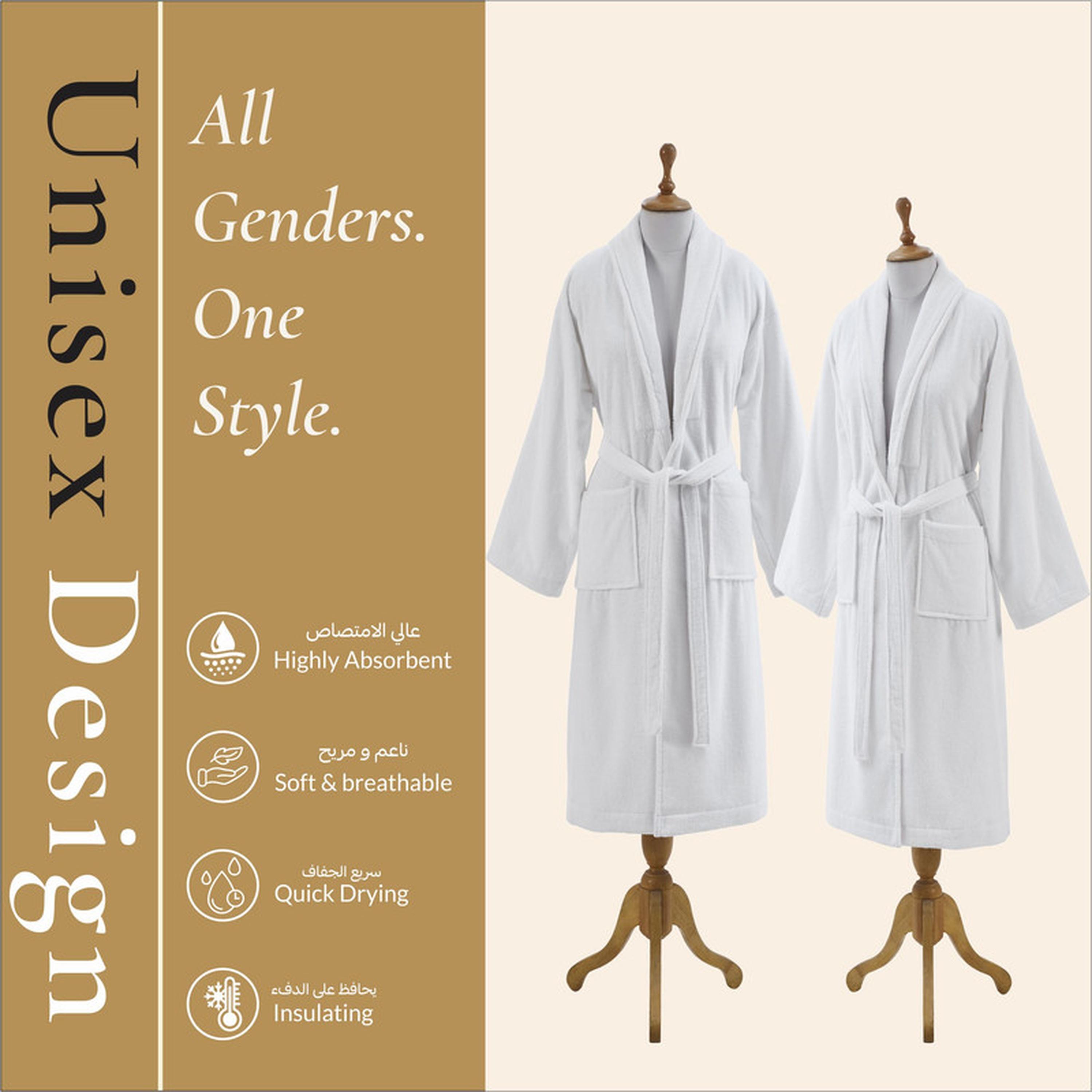 Solid 400 GSM Cotton Velour Shawl Collar Bathrobe with Pockets - Small & Medium-household-bathandlaundry-bathlinen-bathrobesandslippers-bathrobes-image-6