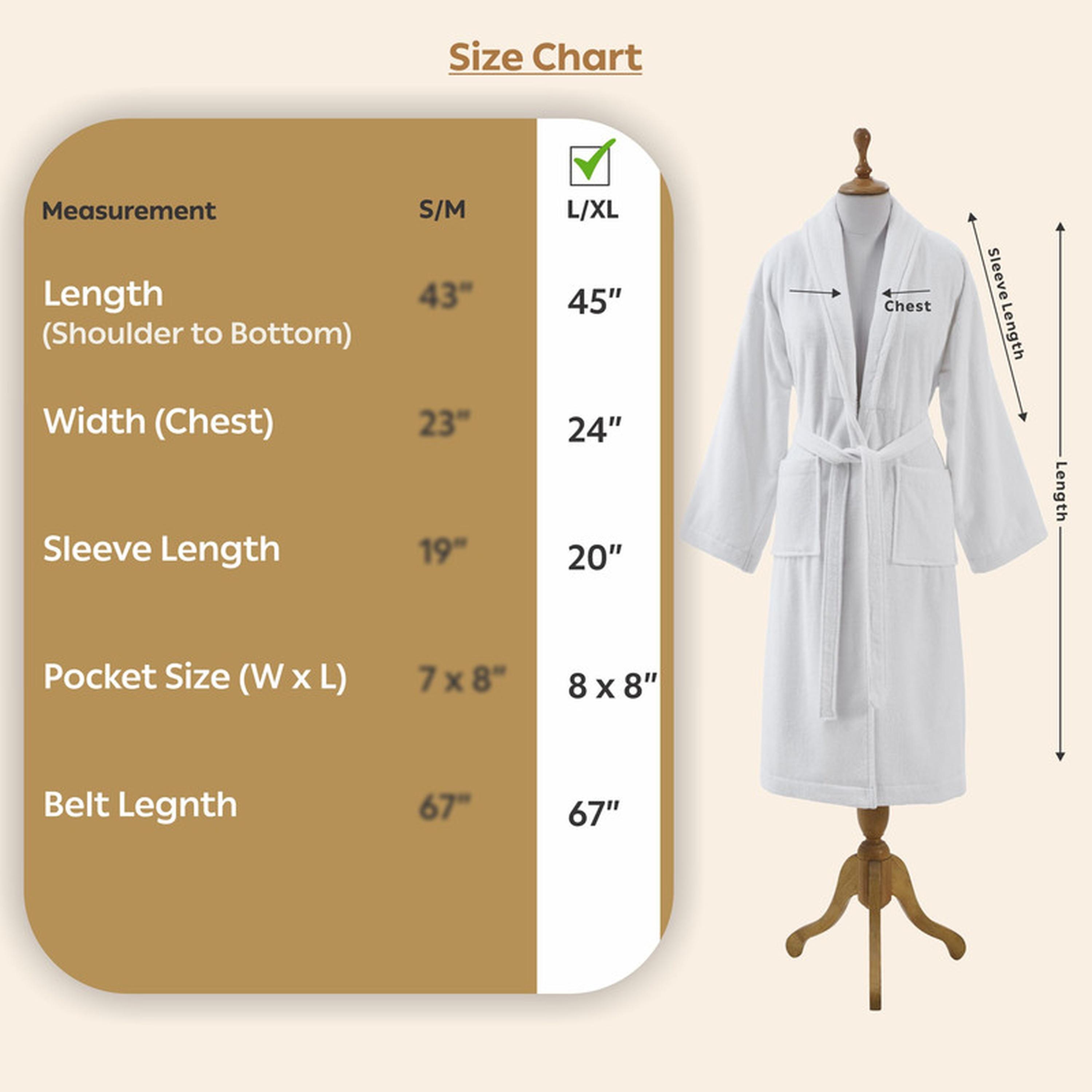 Solid 400 GSM Velour Shawl Collar Bathrobe with Pockets - Large & Extra Large-household-bathandlaundry-bathlinen-bathrobesandslippers-bathrobes-image-3