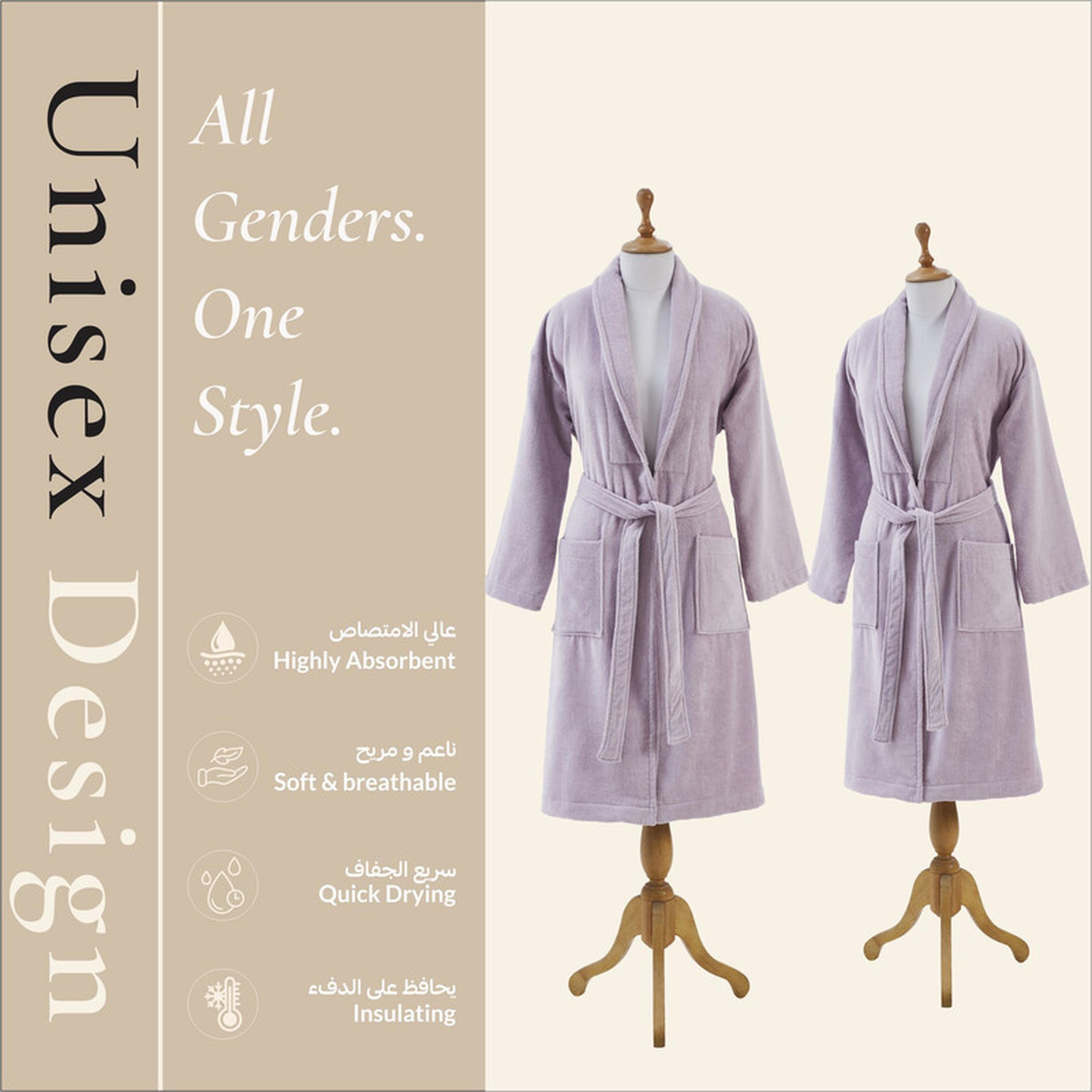 Solid 400 GSM Cotton Velour Shawl Collar Bathrobe with Pockets - Small & Medium-household-bathandlaundry-bathlinen-bathrobesandslippers-bathrobes-image-6