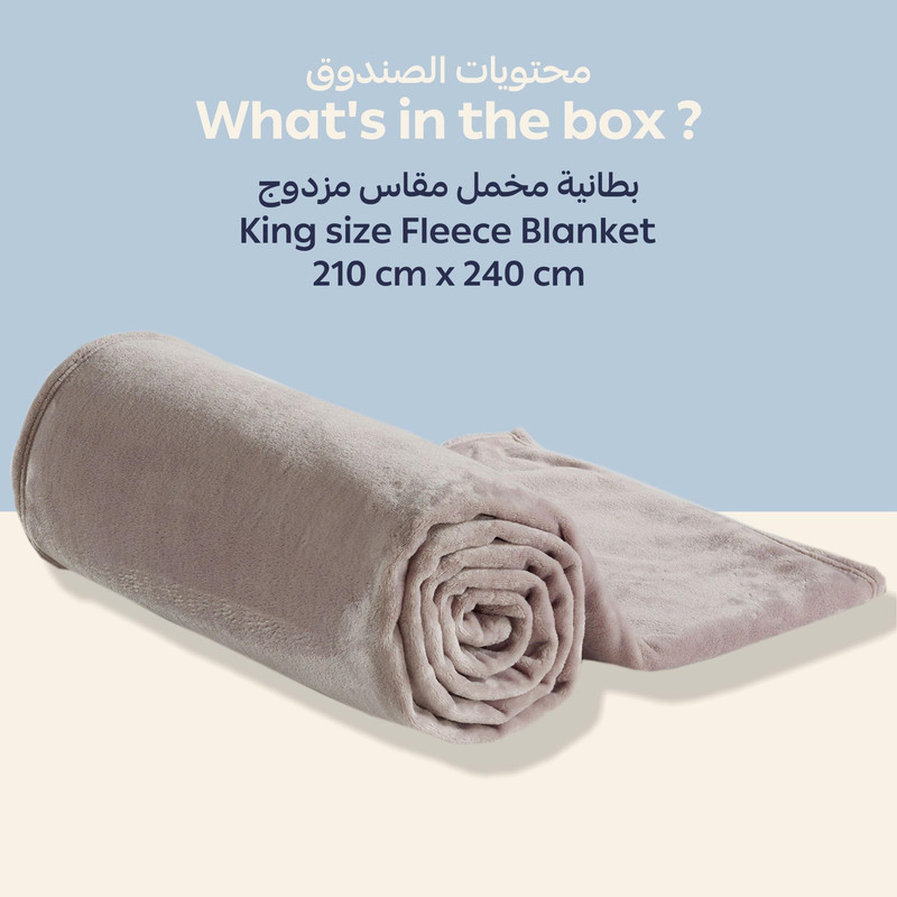 Textured Fleece King Blanket - 210x240 cms-household-bedding-blankets-image-3