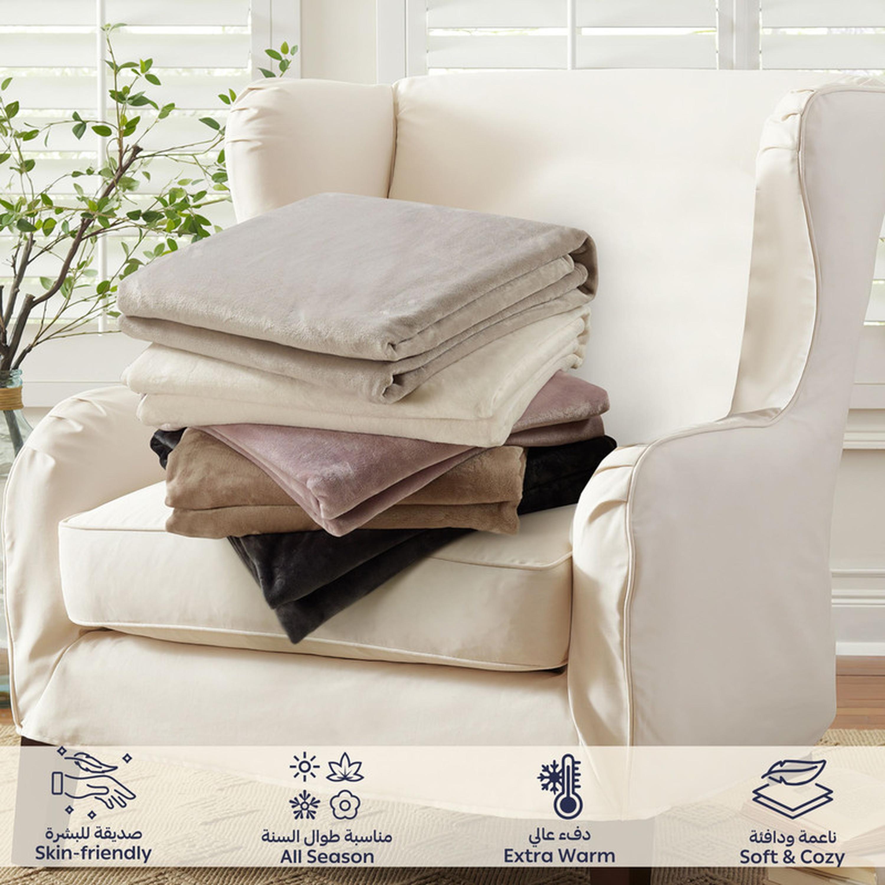 Textured Fleece King Blanket - 210x240 cms-household-bedding-blankets-image-6