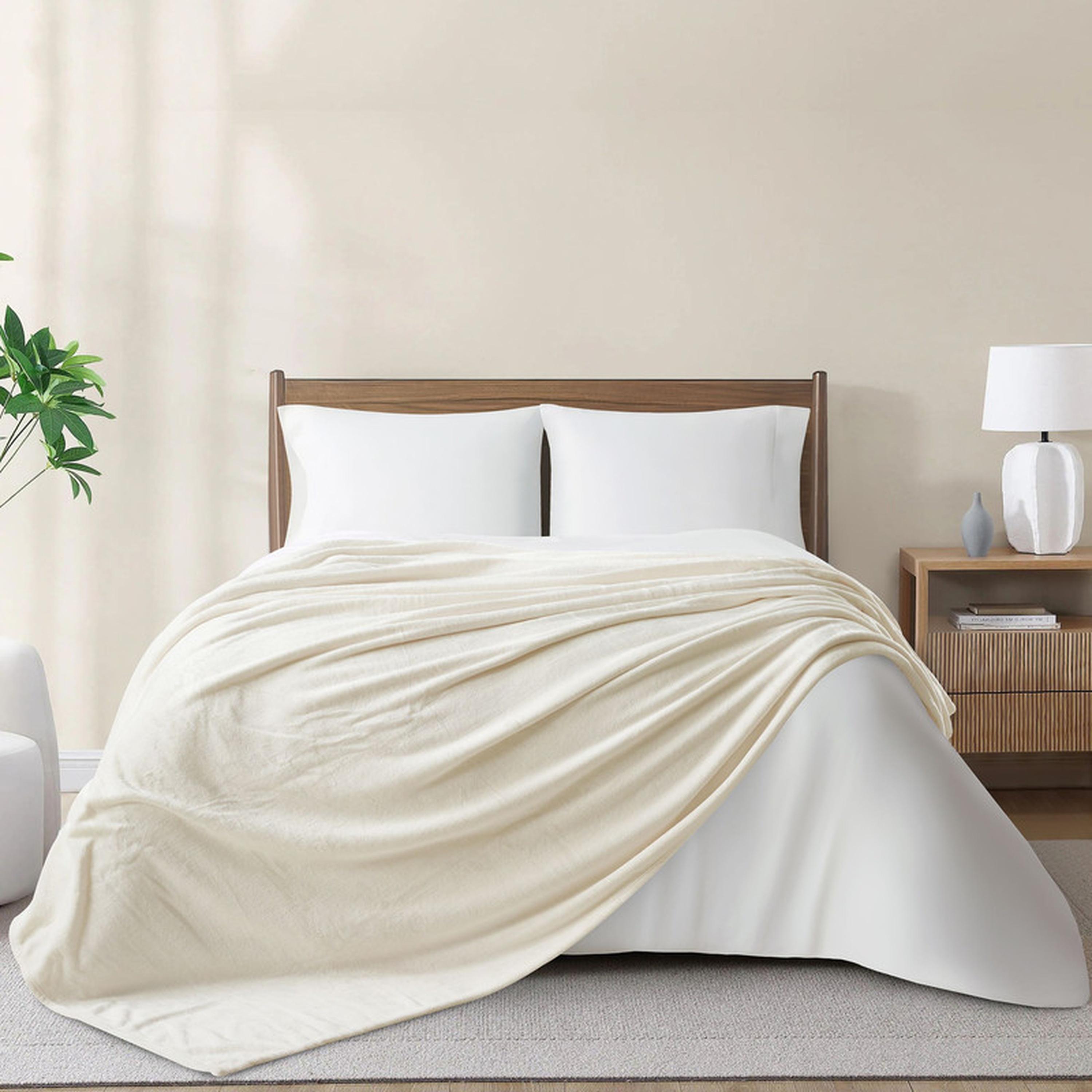 Textured Fleece King Blanket - 210x240 cms-household-bedding-blankets-image-1