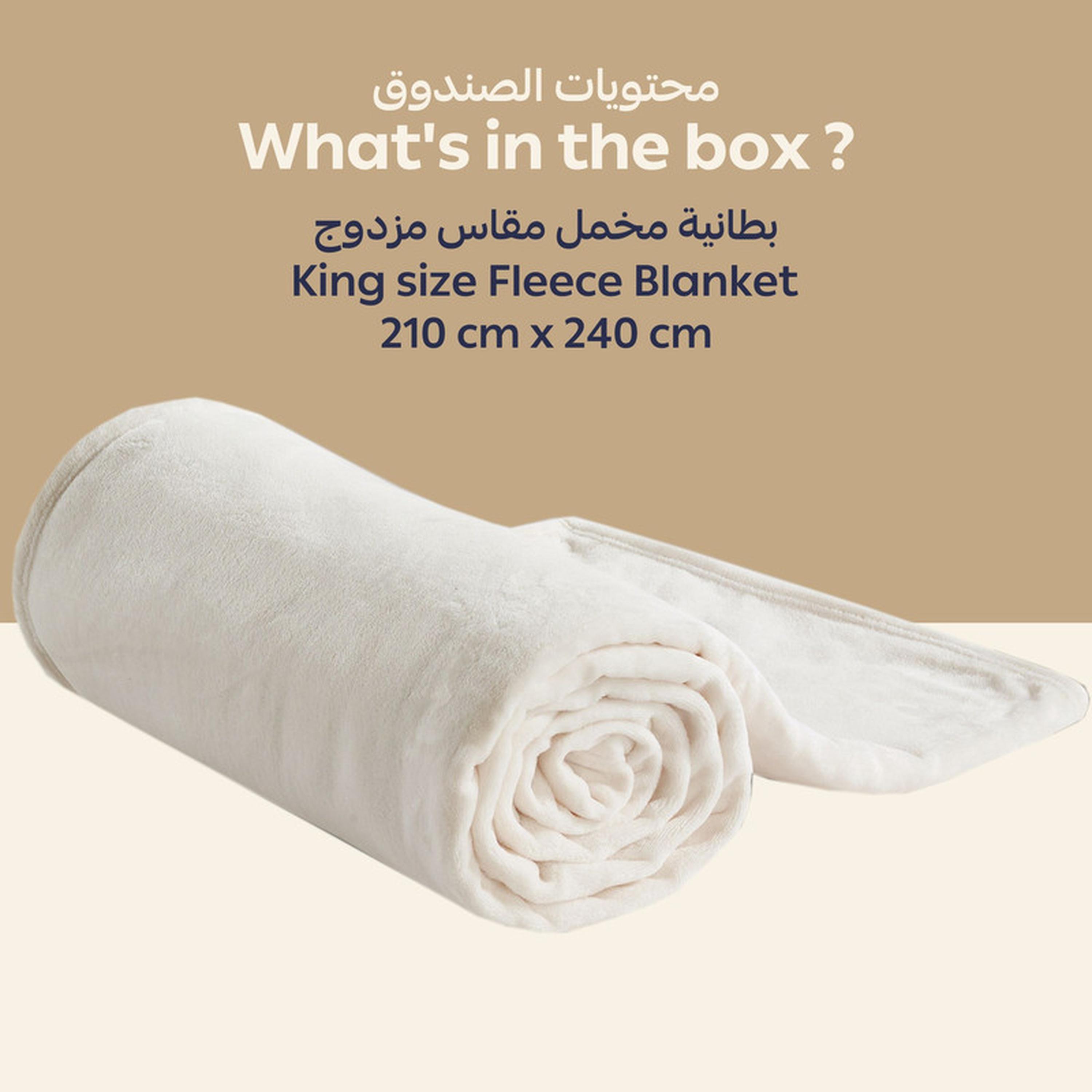 Textured Fleece King Blanket - 210x240 cms-household-bedding-blankets-image-3