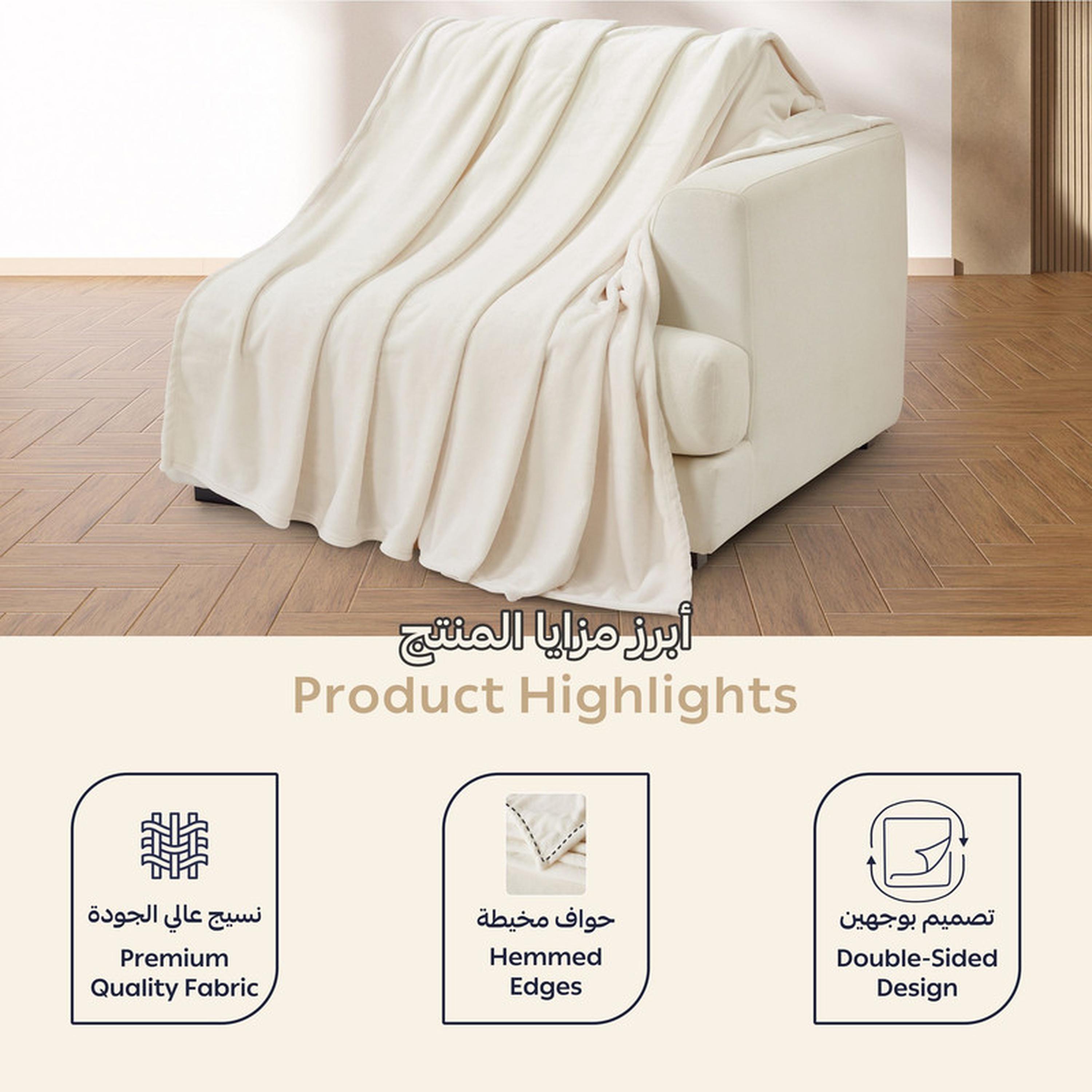 Textured Fleece King Blanket - 210x240 cms-household-bedding-blankets-image-4