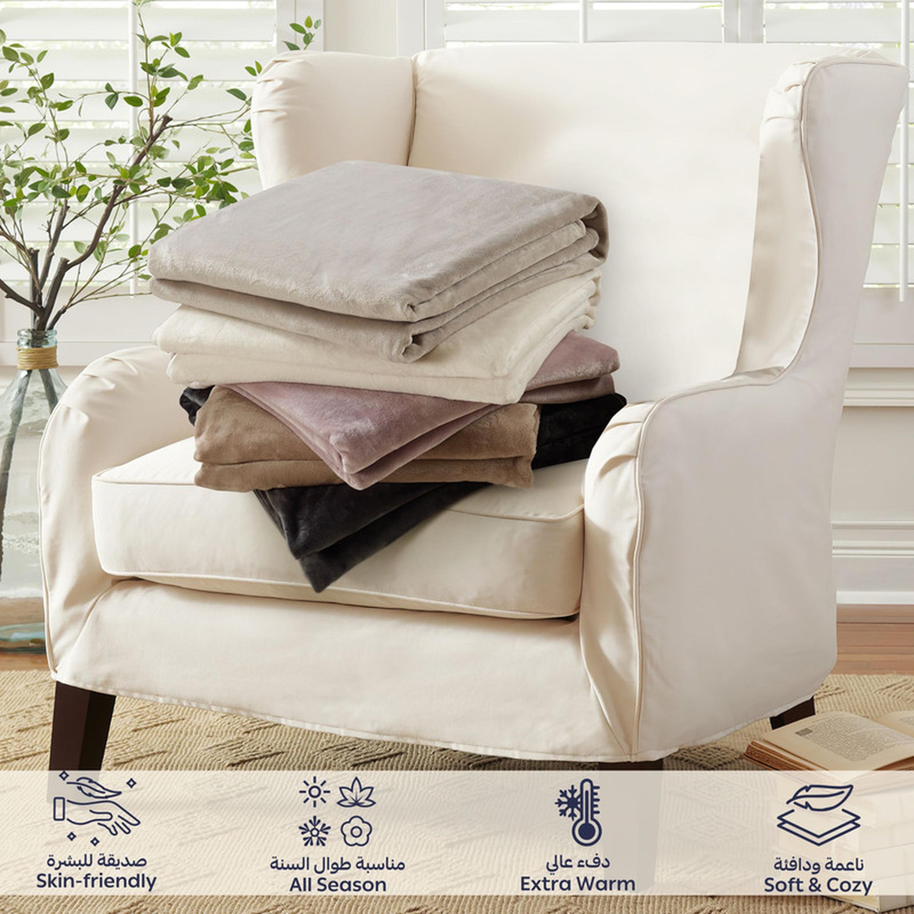 Textured Fleece King Blanket - 210x240 cms-household-bedding-blankets-image-6