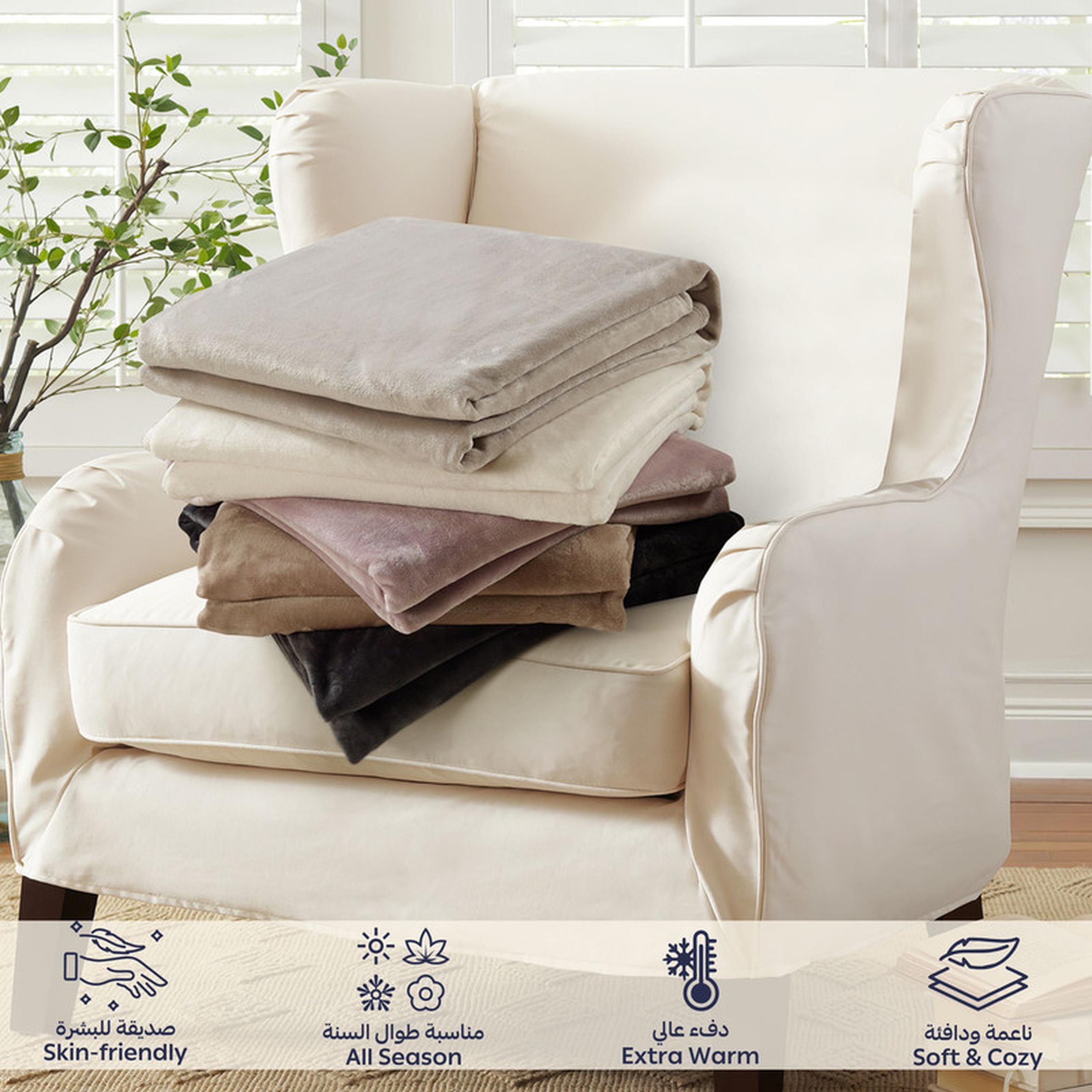 Textured Fleece King Blanket - 210x240 cms-household-bedding-blankets-image-6