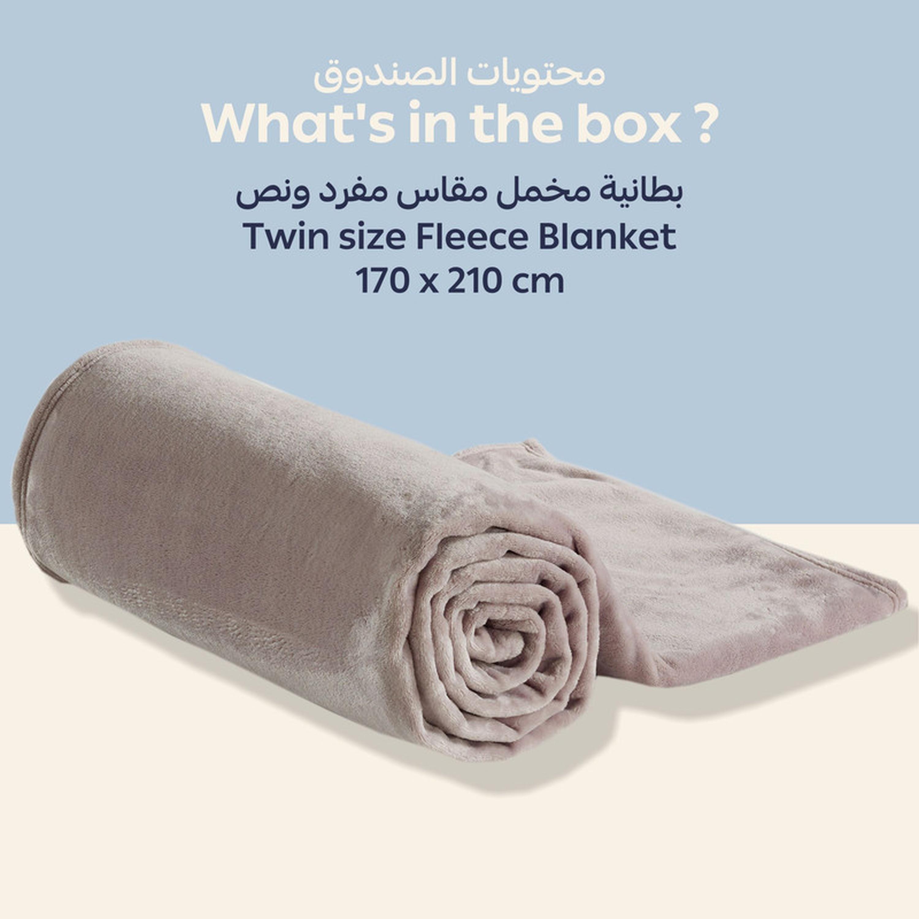 Textured Fleece Single Blanket - 170x210 cms-household-bedding-blankets-image-3