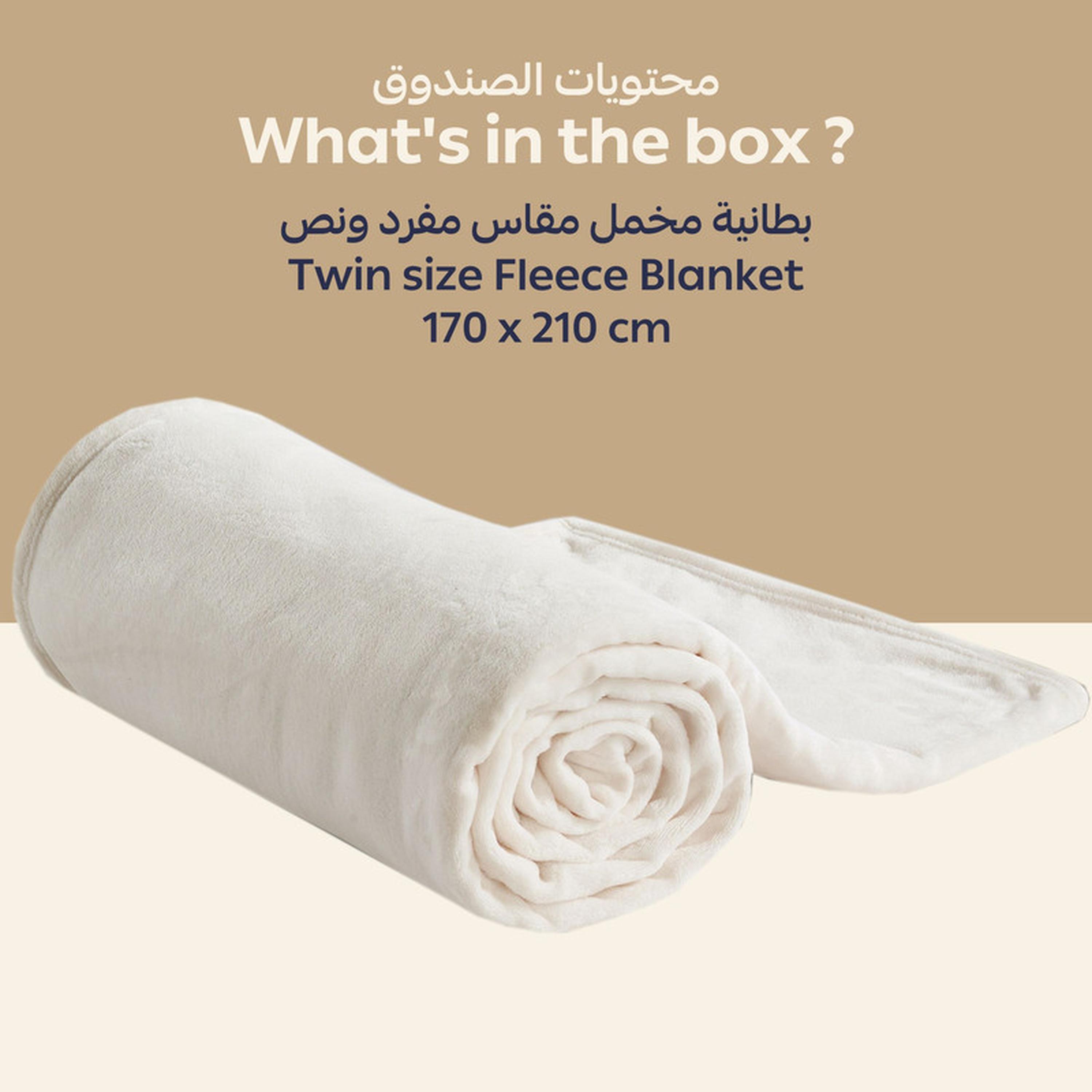 Textured Fleece Single Blanket - 170x210 cms-household-bedding-blankets-image-3