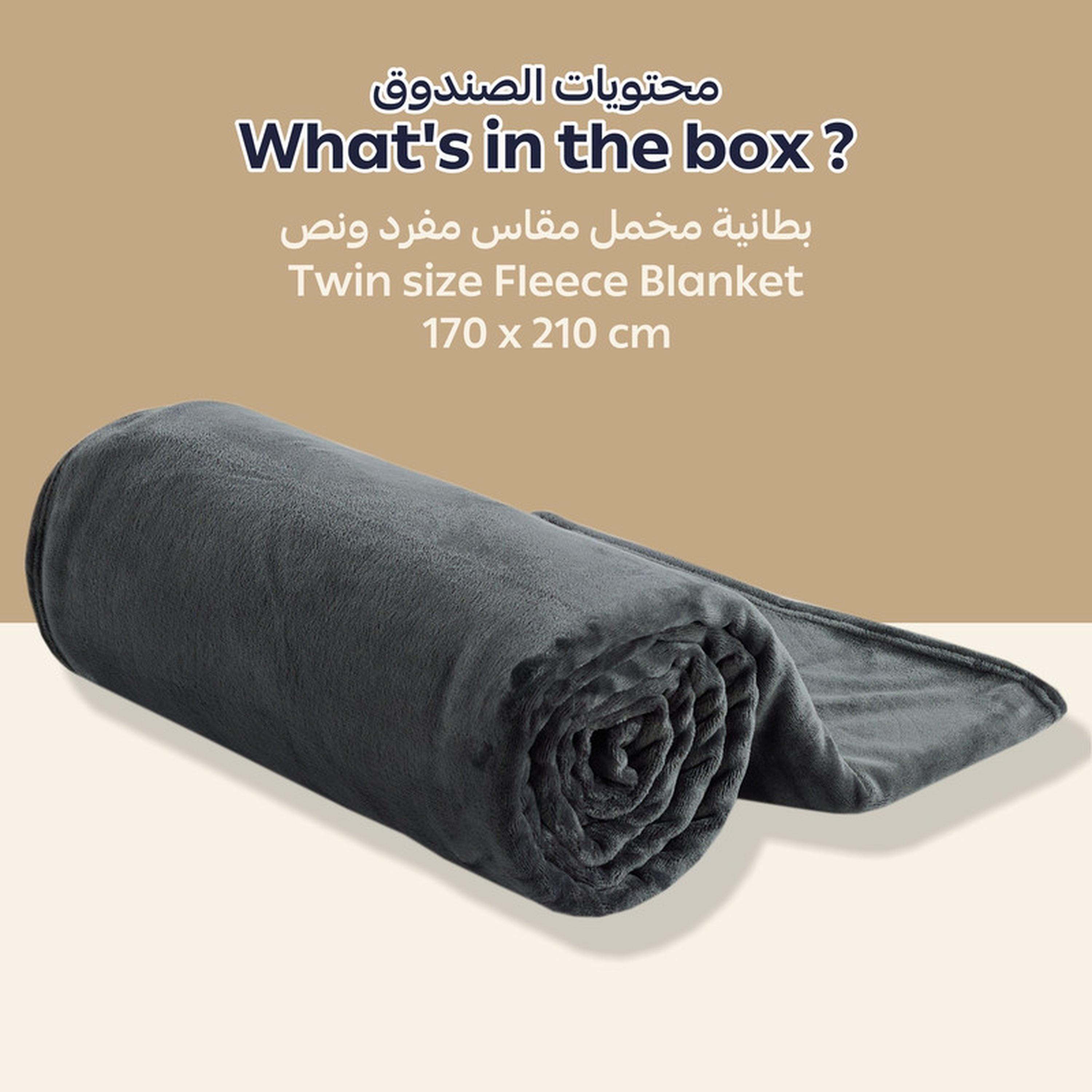 Textured Fleece Single Blanket - 170x210 cms-household-bedding-blankets-image-3