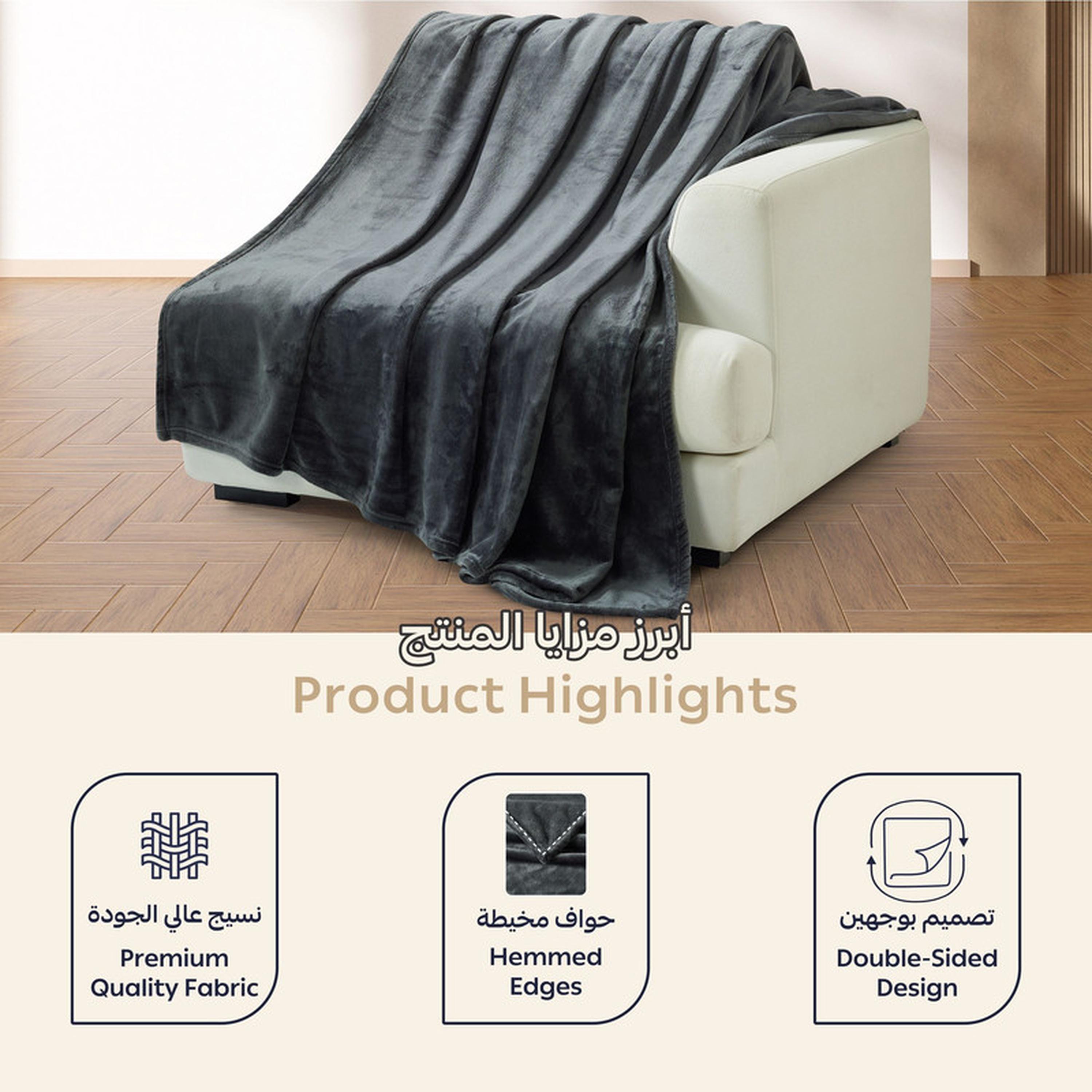 Textured Fleece Single Blanket - 170x210 cms-household-bedding-blankets-image-4