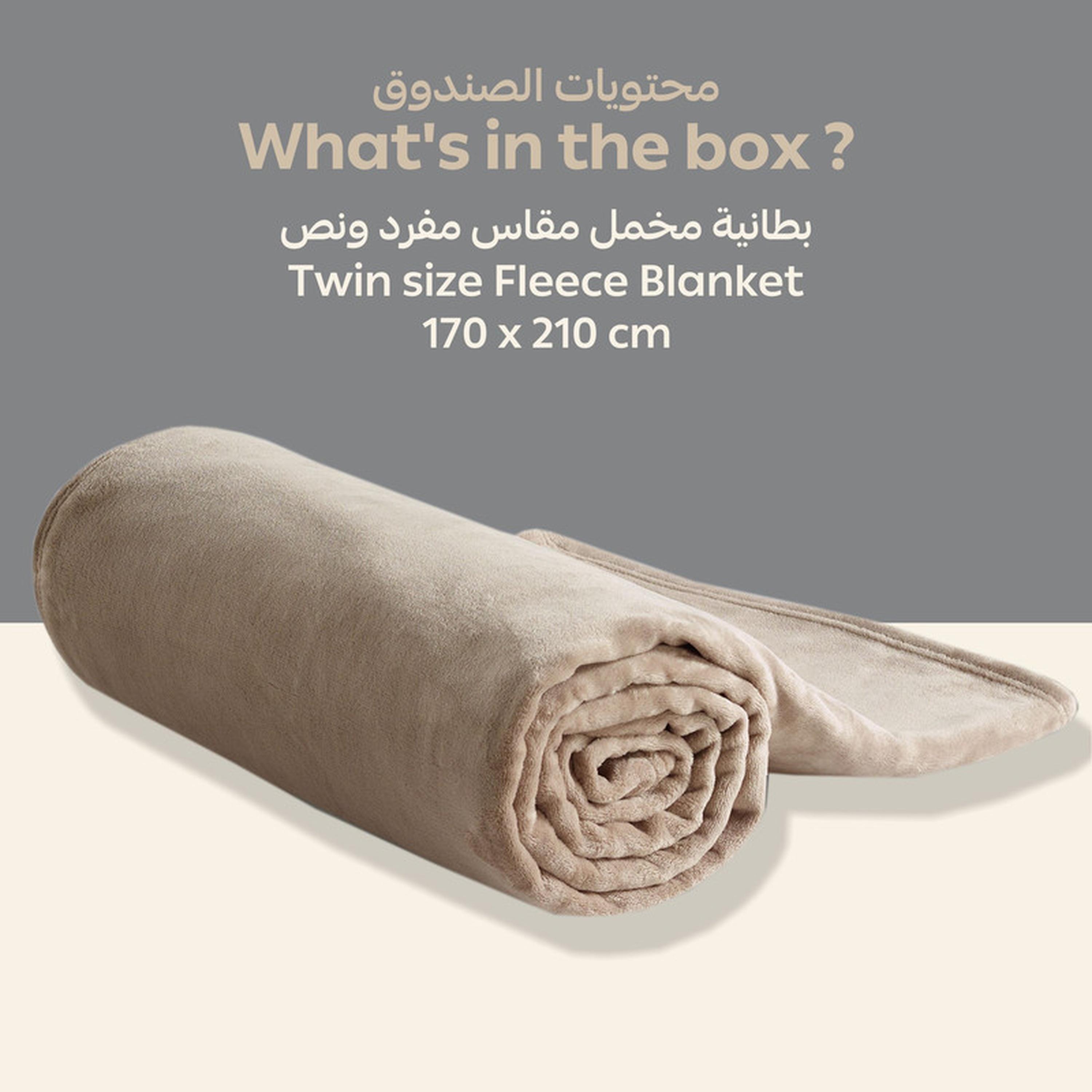 Textured Fleece Single Blanket - 170x210 cms-household-bedding-blankets-image-3