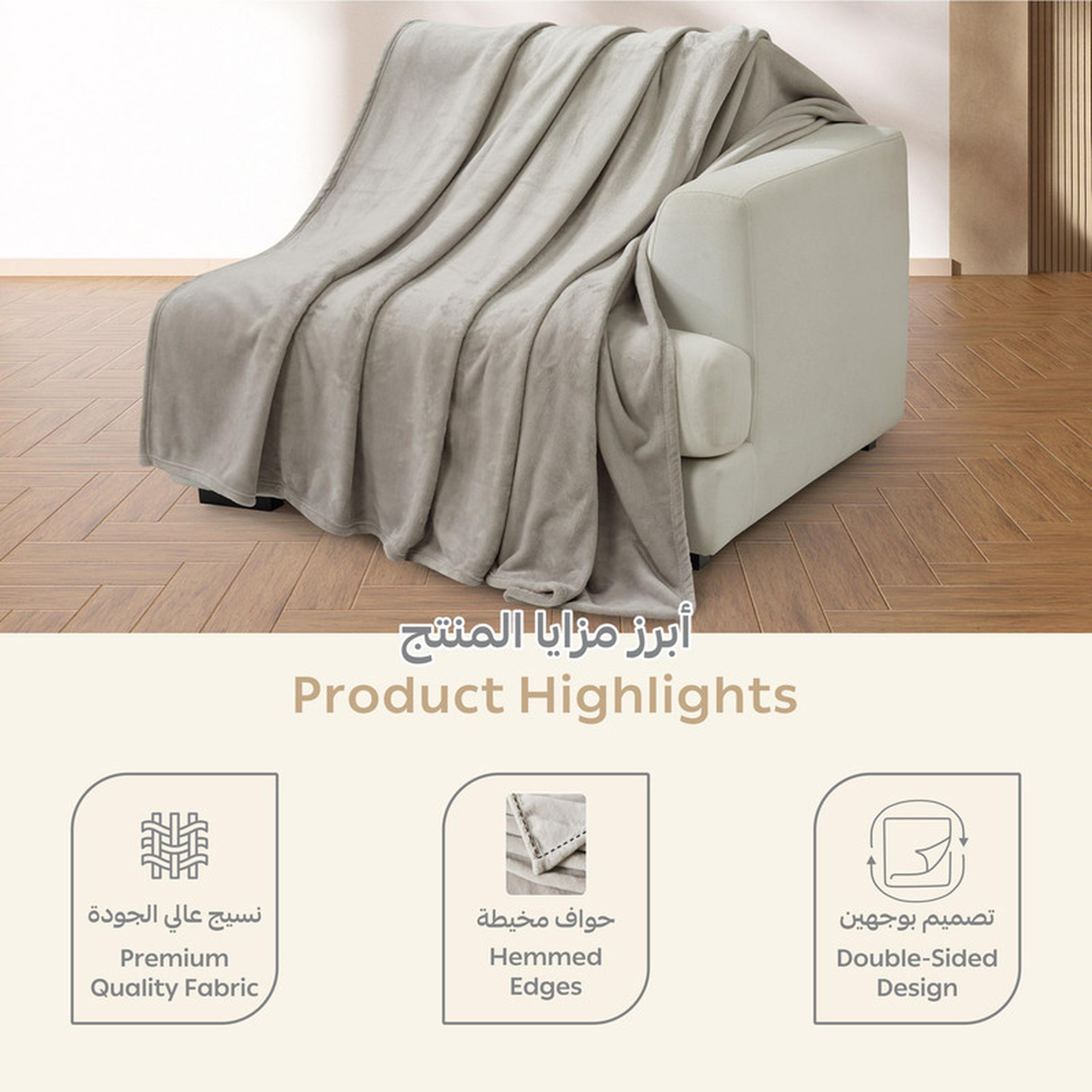 بطانية فردية صوف بارزة الملمس من دوناتيلا - 170x210 سم-household-bedding-blankets-image-4