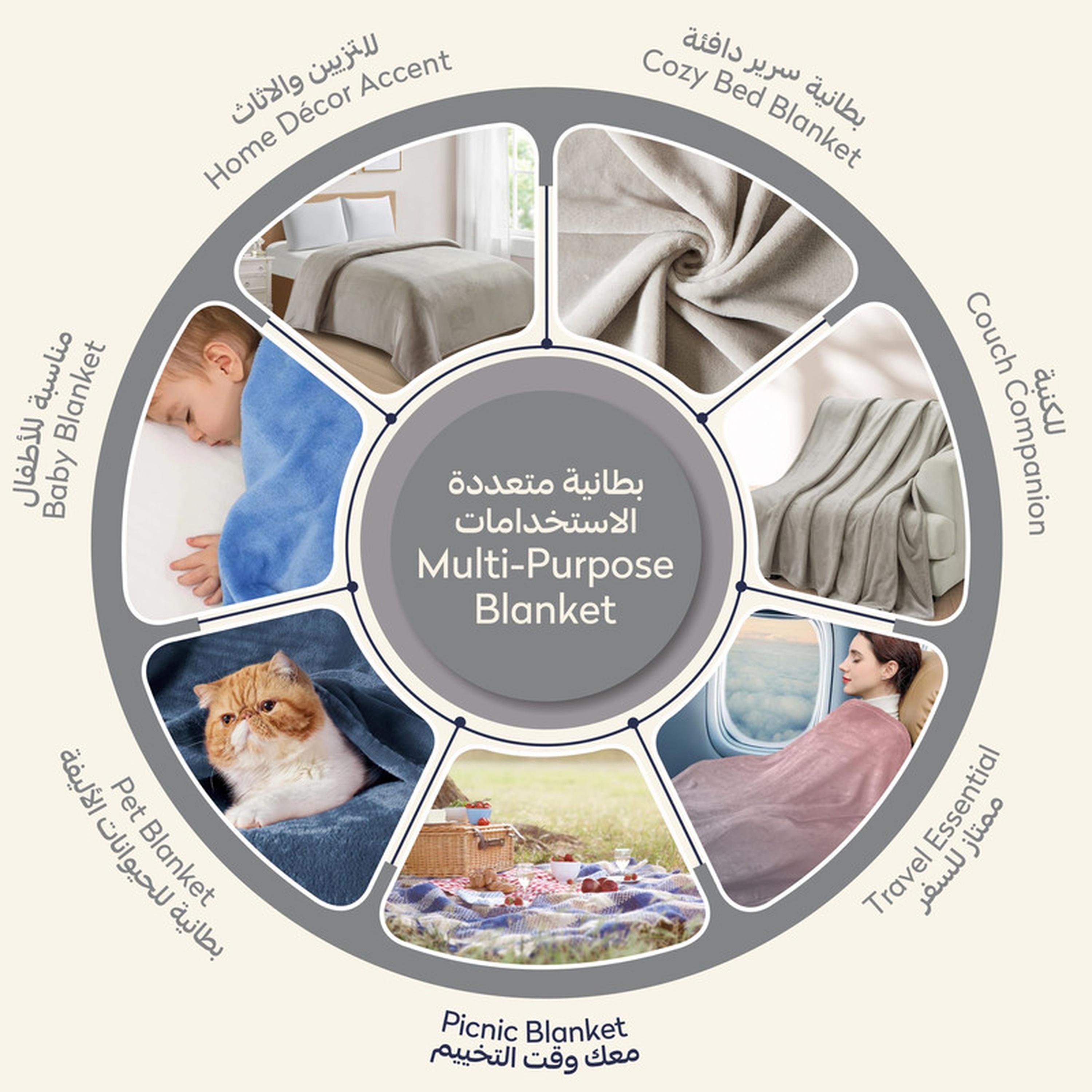 بطانية فردية صوف بارزة الملمس من دوناتيلا - 170x210 سم-household-bedding-blankets-image-5
