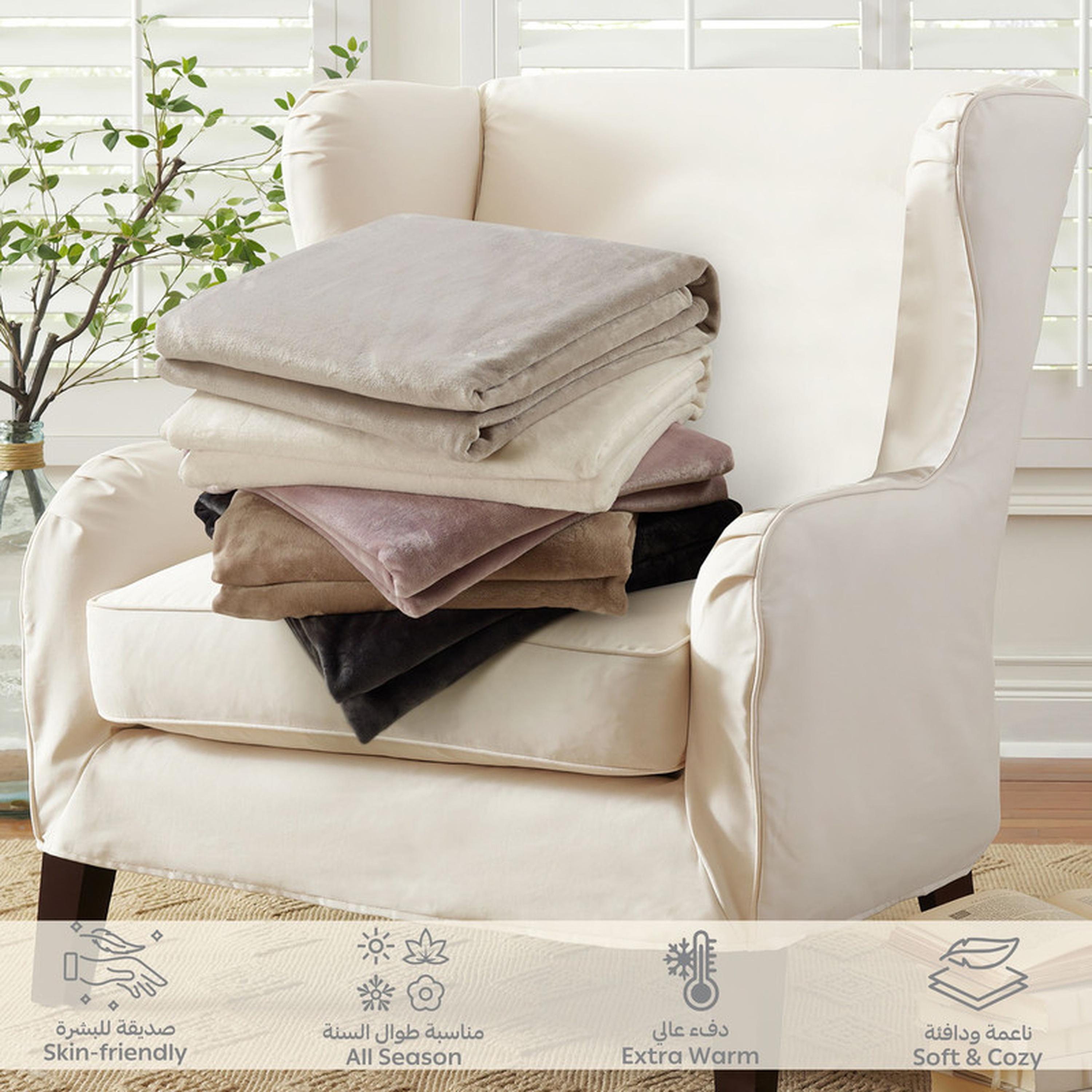 بطانية فردية صوف بارزة الملمس من دوناتيلا - 170x210 سم-household-bedding-blankets-image-6