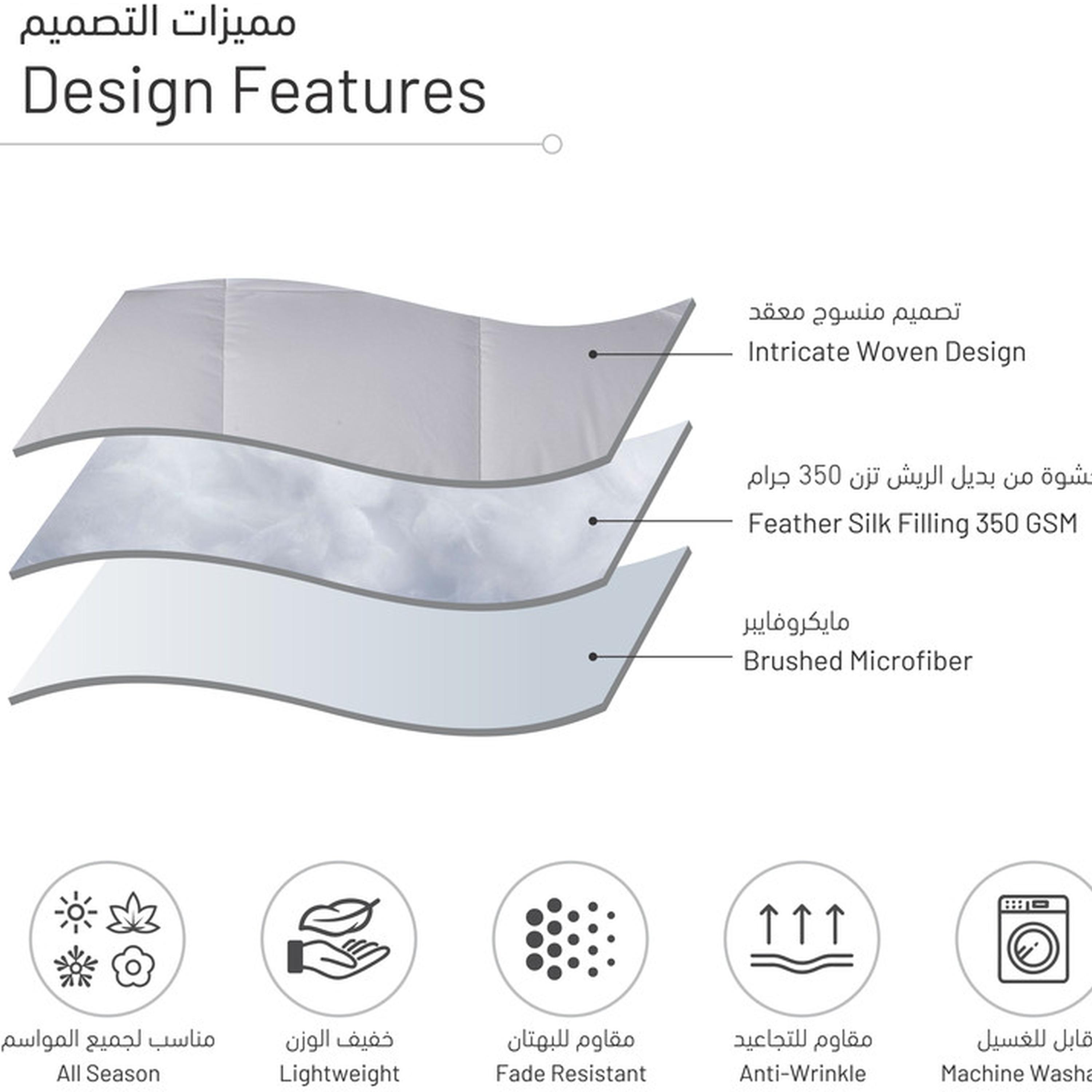 طقم لحاف كينج مبطن بنمط ماسي 6 قطع من دونتيلا - 240×260 سم-household-bedding-comfortersandbedspreads-comforters-image-6