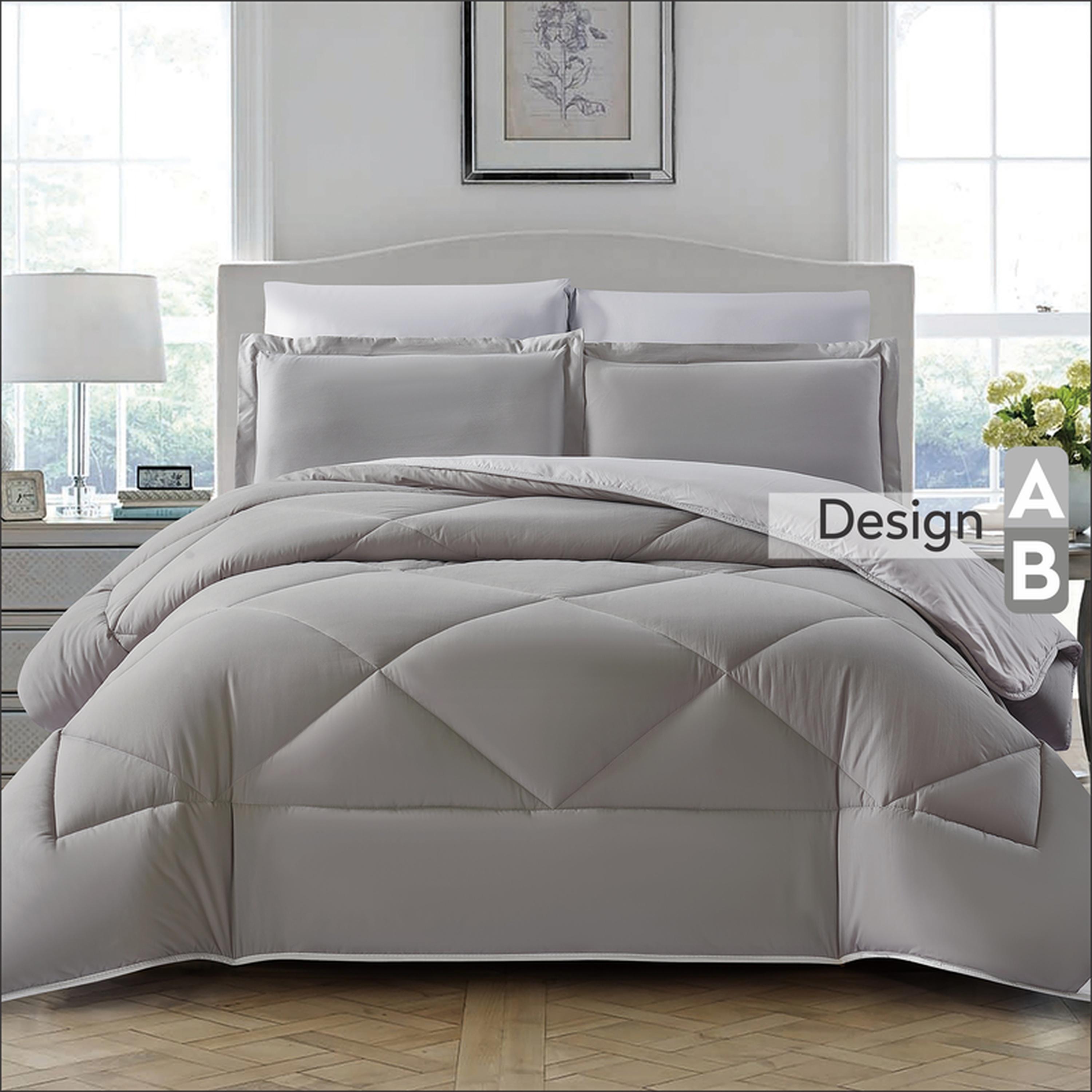 Diamond Quilted 6-Piece King Comforter Set - 240x260 cm-household-bedding-comfortersandbedspreads-comforters-image-5