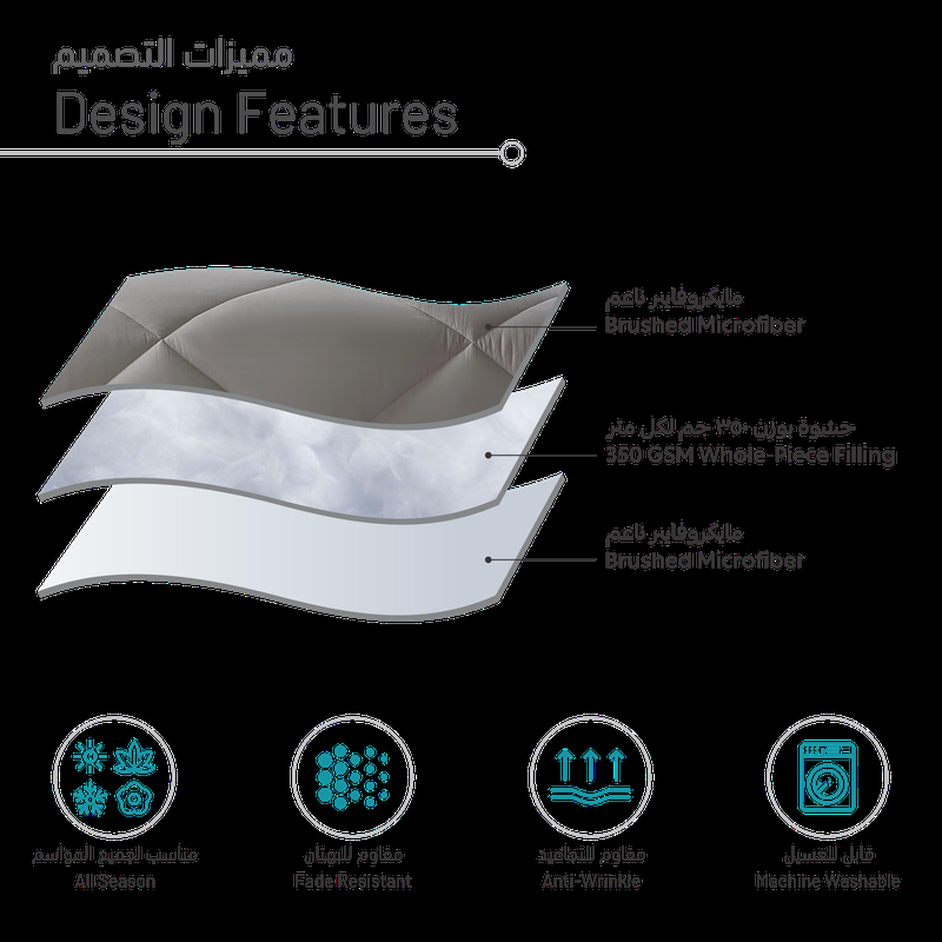 Diamond Quilted 6-Piece King Comforter Set - 240x260 cm-household-bedding-comfortersandbedspreads-comforters-image-6