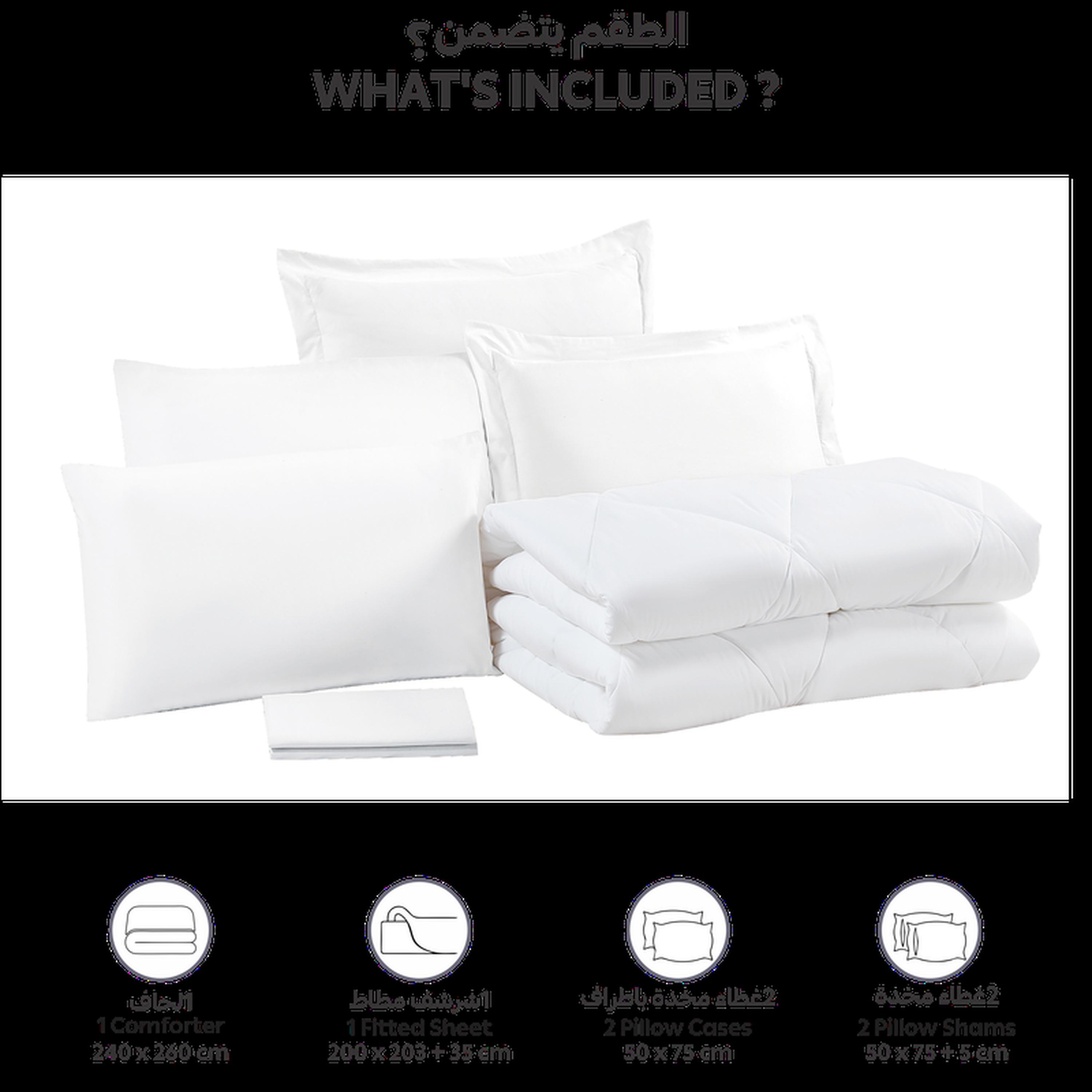 طقم لحاف كينج مبطن ماسي 6 قطع من دونتيلا - 240x260 سم-household-bedding-comfortersandbedspreads-comforters-image-4
