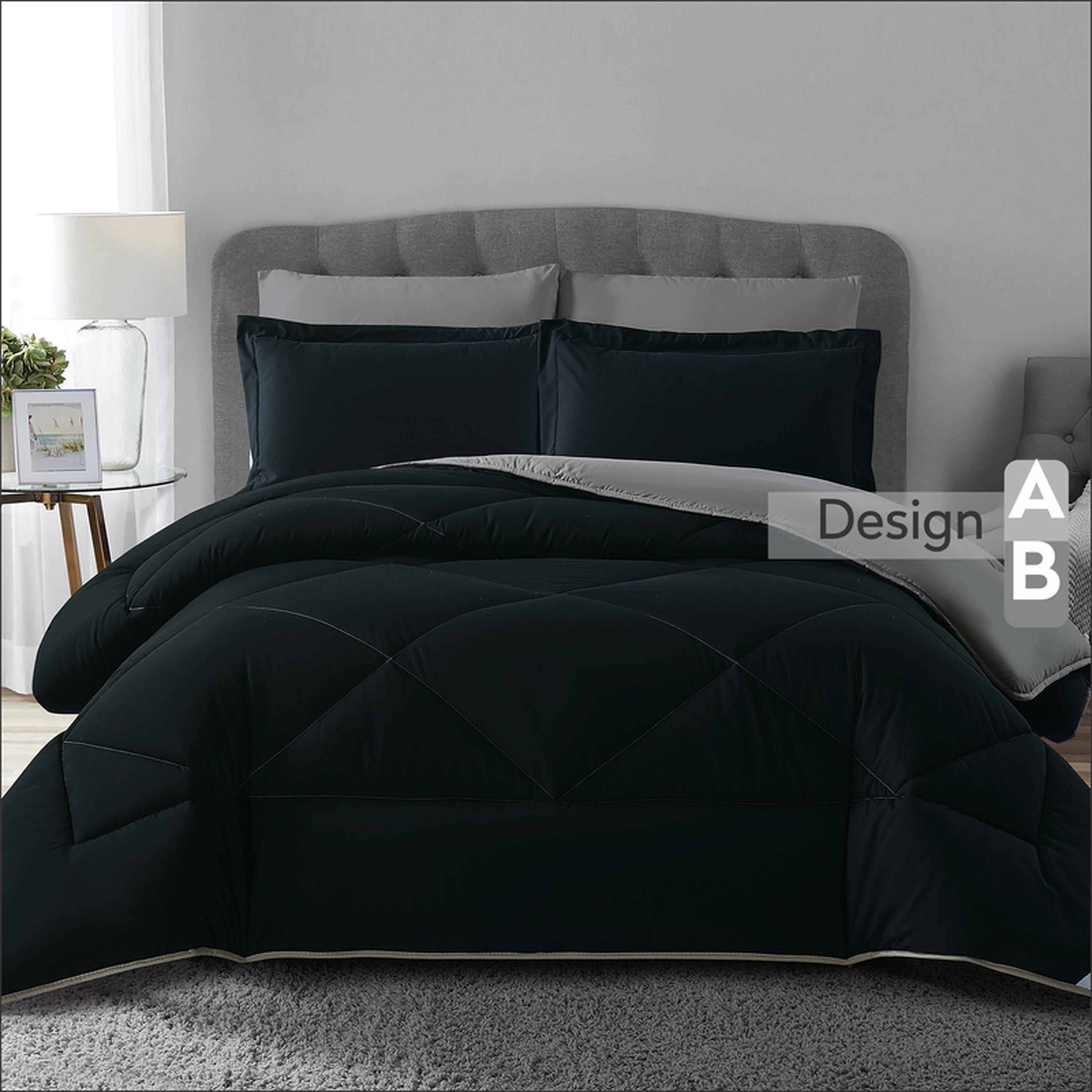 Diamond Quilted 6-Piece King Comforter Set - 240x260 cm-household-bedding-comfortersandbedspreads-comforters-image-5