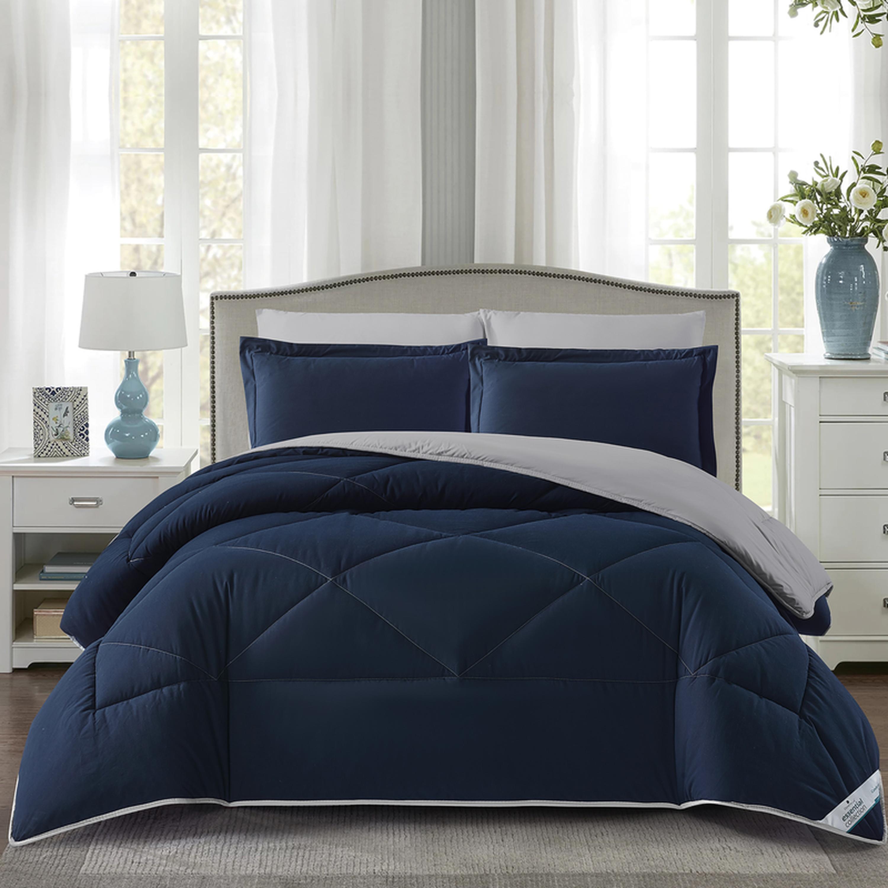 Diamond Quilted 6-Piece King Comforter Set - 240x260 cm-household-bedding-comfortersandbedspreads-comforters-image-1