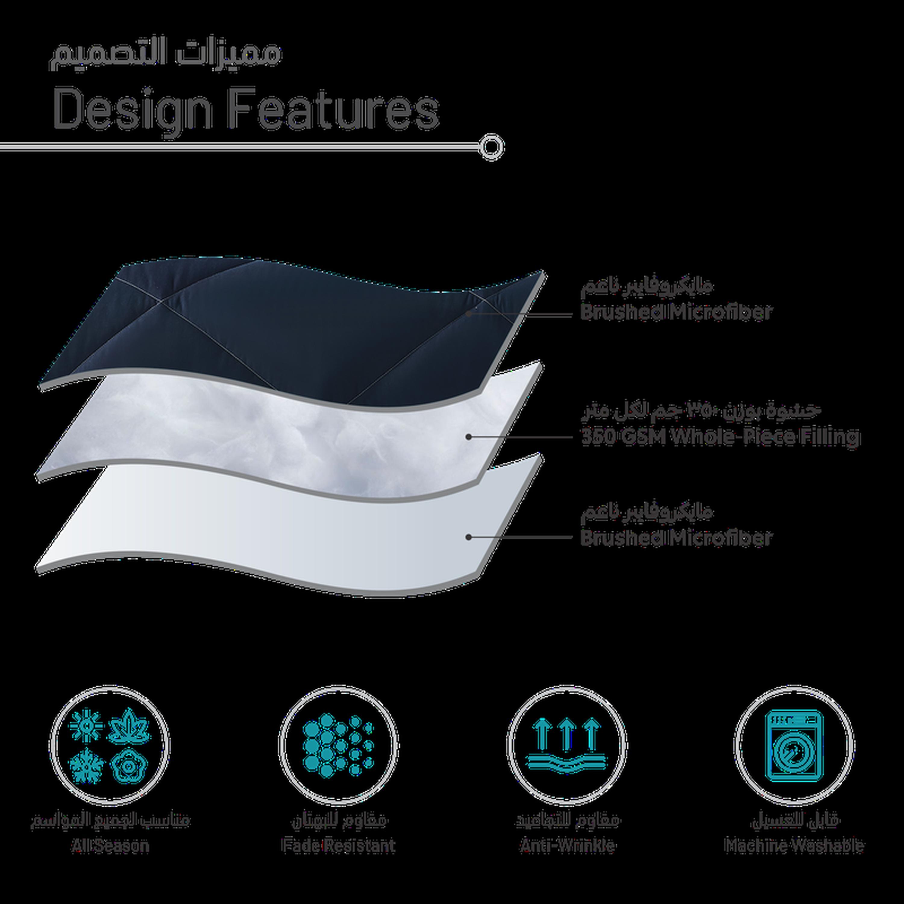 Diamond Quilted 6-Piece King Comforter Set - 240x260 cm-household-bedding-comfortersandbedspreads-comforters-image-6