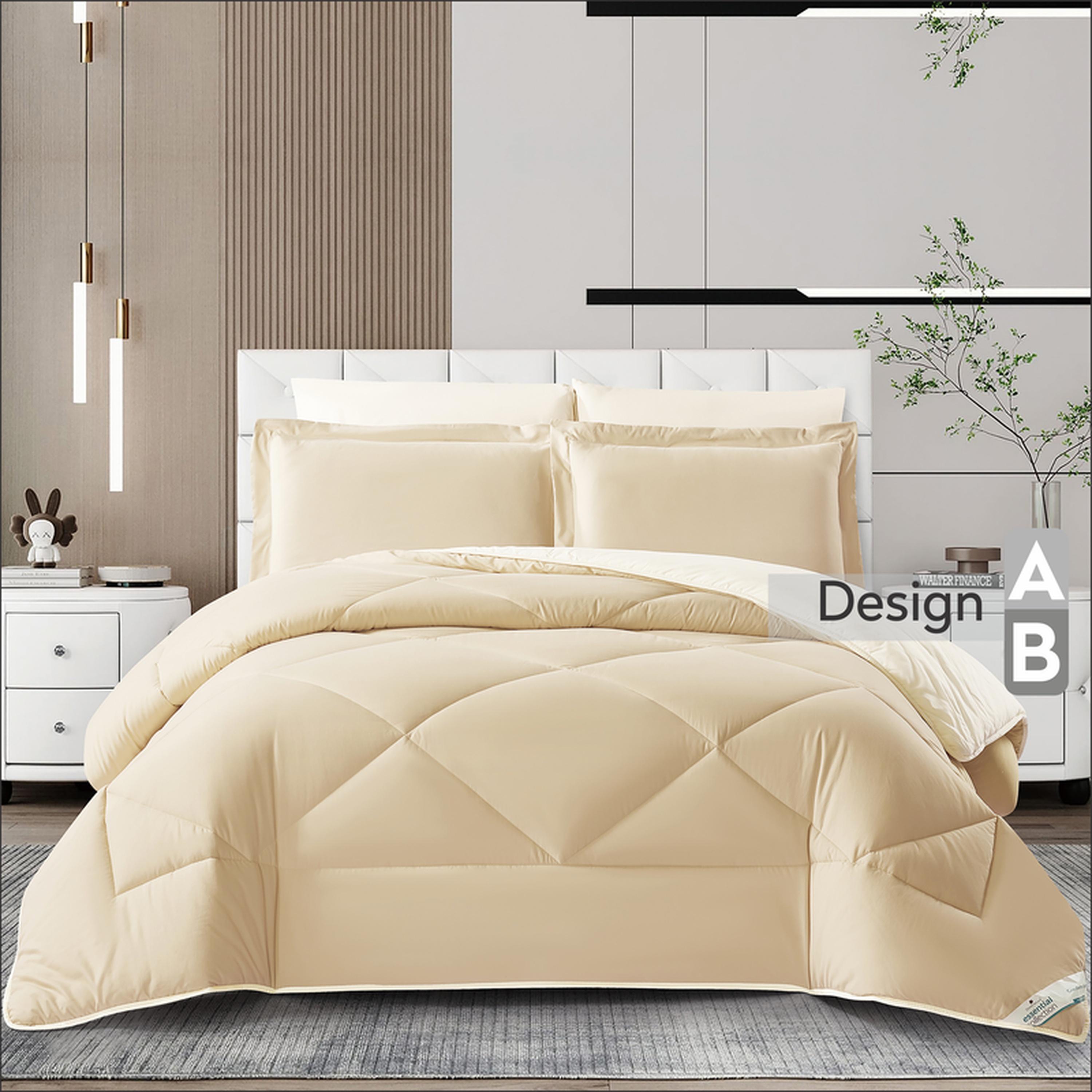 Diamond Quilted 6-Piece King Comforter Set - 240x260 cm-household-bedding-comfortersandbedspreads-comforters-image-5
