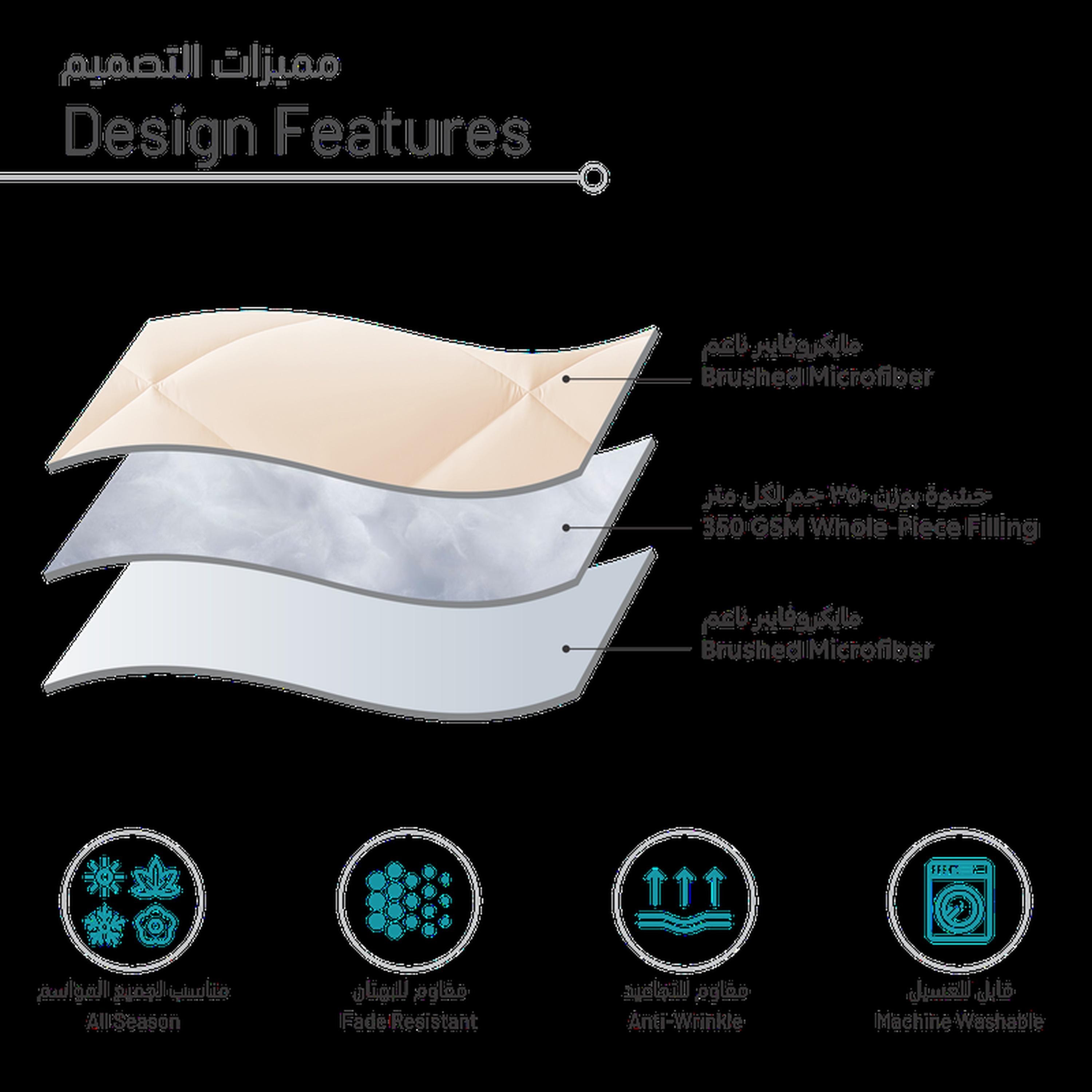 طقم لحاف كينج مبطن ماسي 6 قطع من دونتيلا - 240x260 سم-household-bedding-comfortersandbedspreads-comforters-image-6