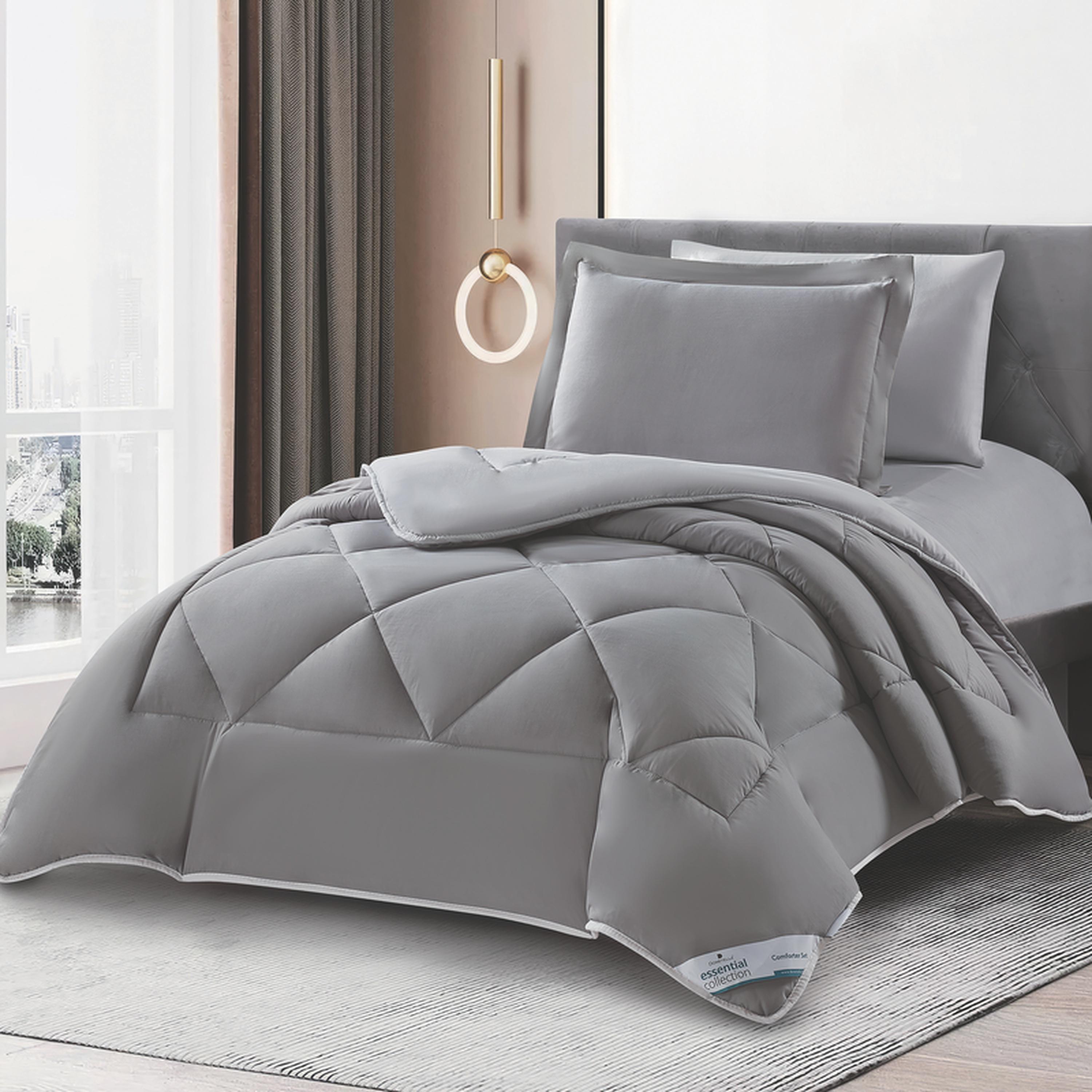 Quilted 4-Piece Twin Comforter Set - 170x230 cm-household-bedding-comfortersandbedspreads-comforters-image-1
