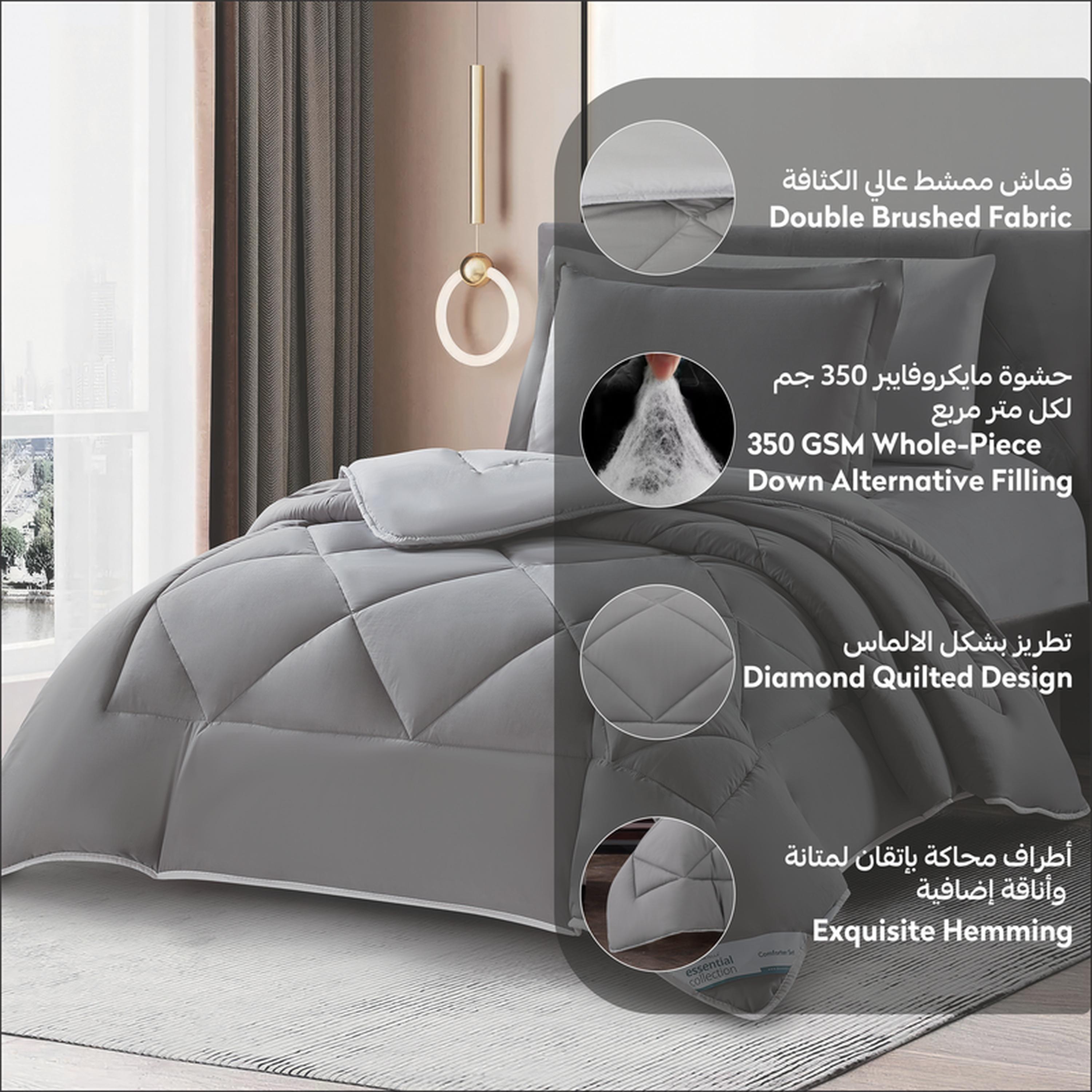 Quilted 4-Piece Twin Comforter Set - 170x230 cm-household-bedding-comfortersandbedspreads-comforters-image-4