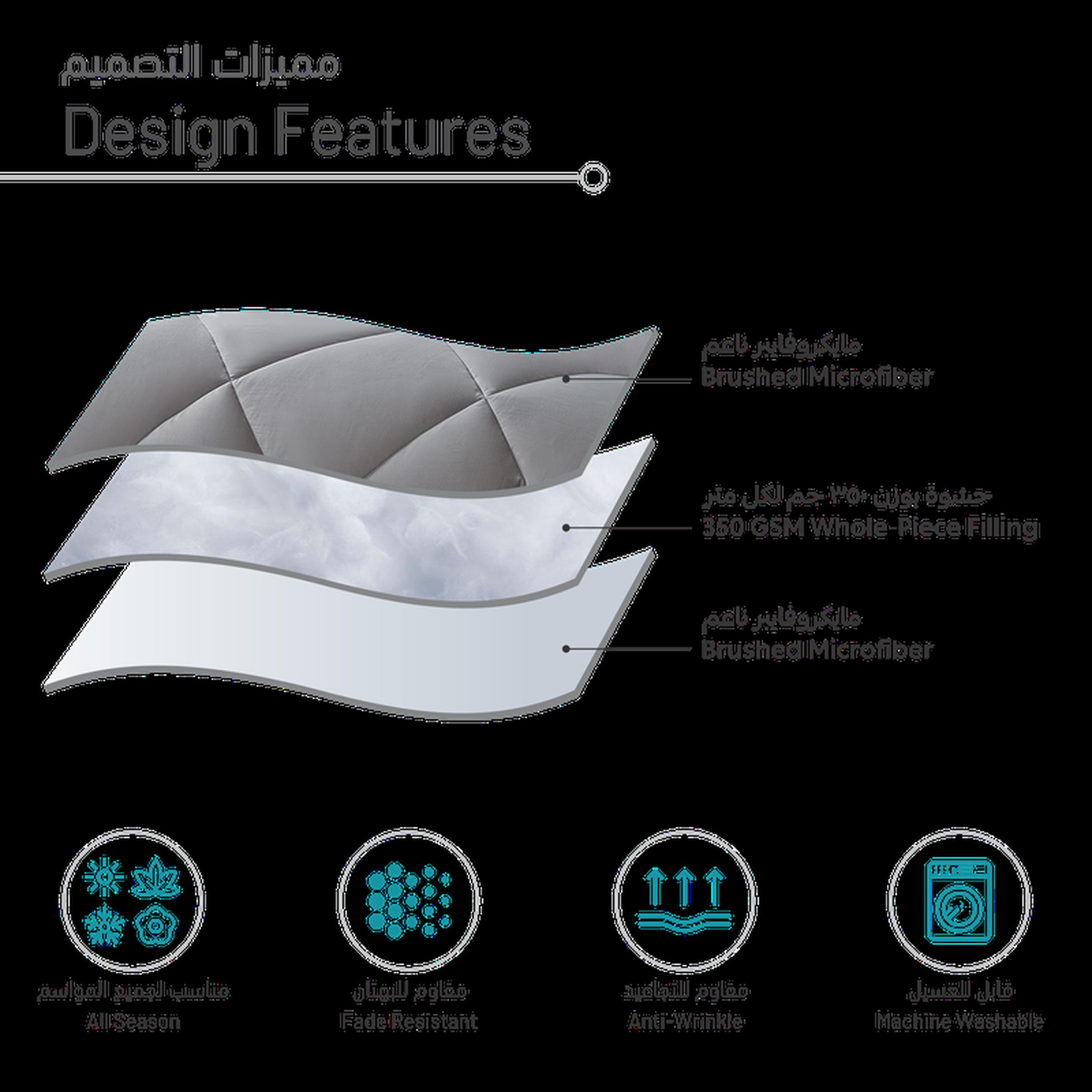 Quilted 4-Piece Twin Comforter Set - 170x230 cm-household-bedding-comfortersandbedspreads-comforters-image-6