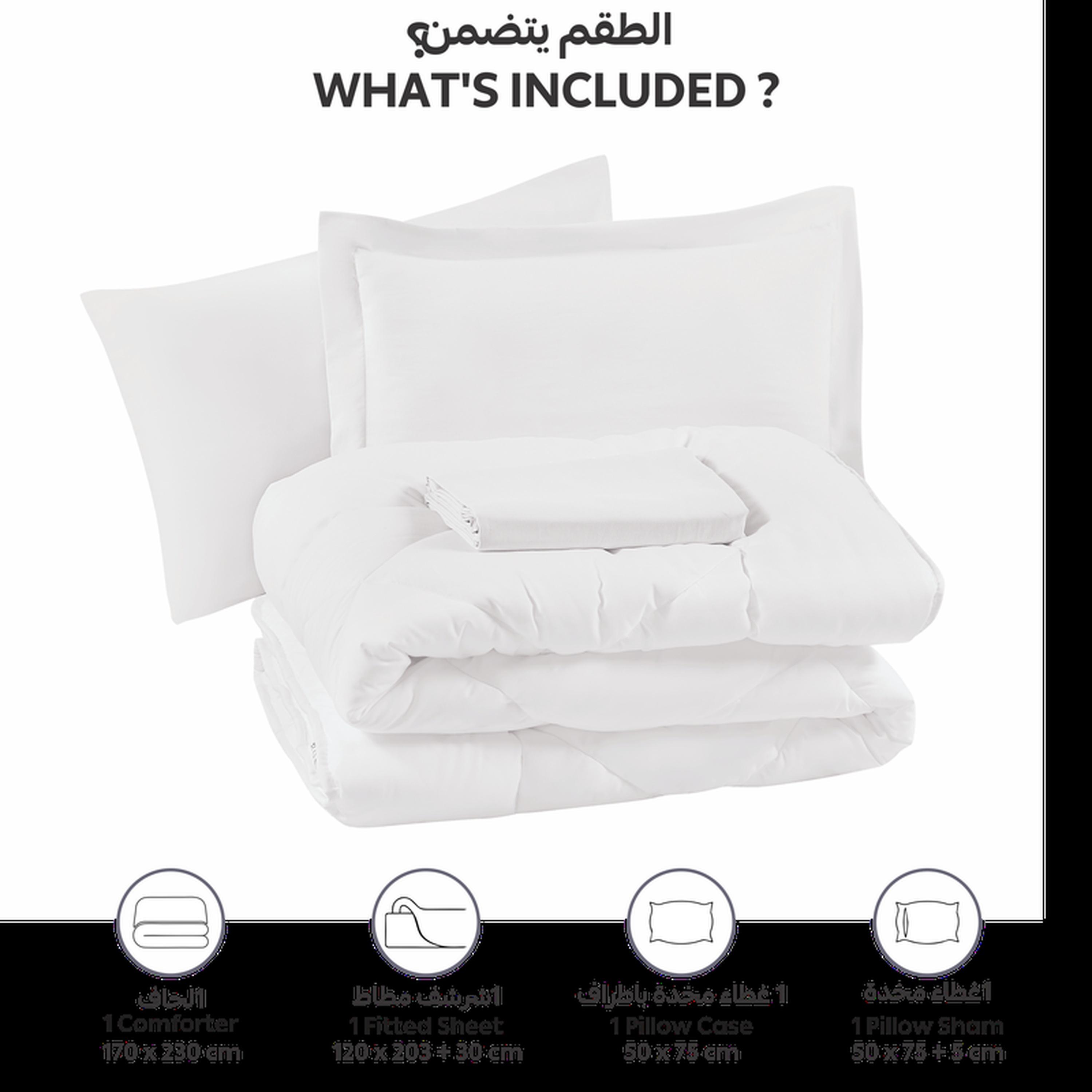 طقم لحاف توين مبطن 4 قطع من دوناتيلا - 170x230 سم-household-bedding-comfortersandbedspreads-comforters-image-4