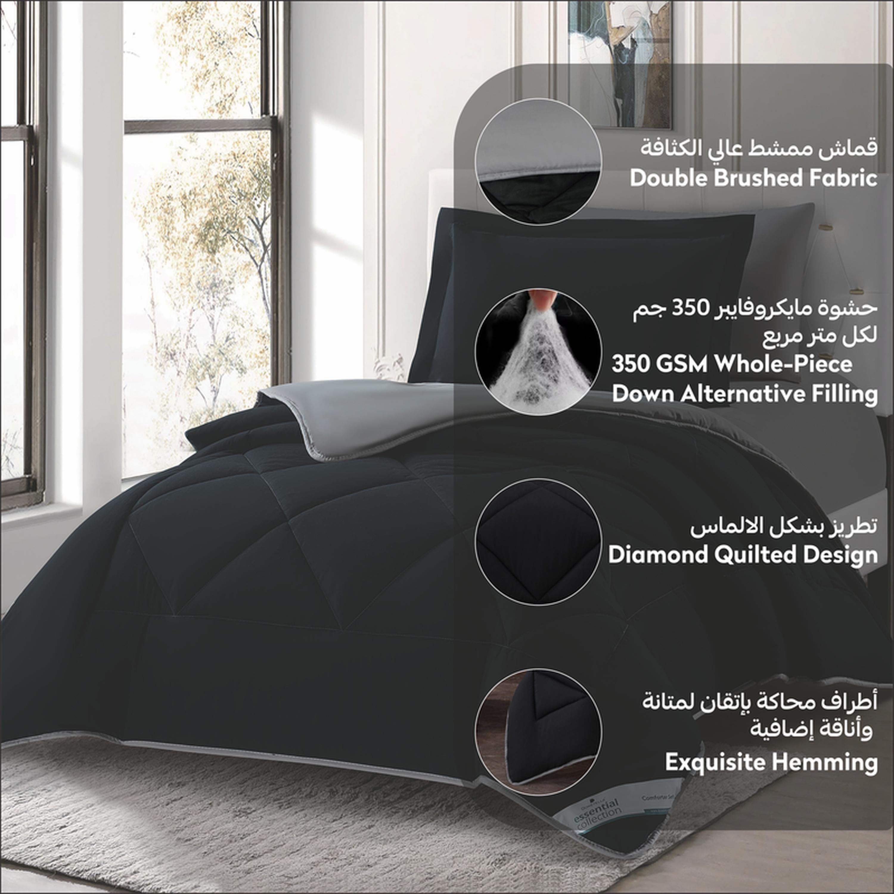 طقم لحاف توين مبطن 4 قطع من دوناتيلا - 170x230 سم-household-bedding-comfortersandbedspreads-comforters-image-4