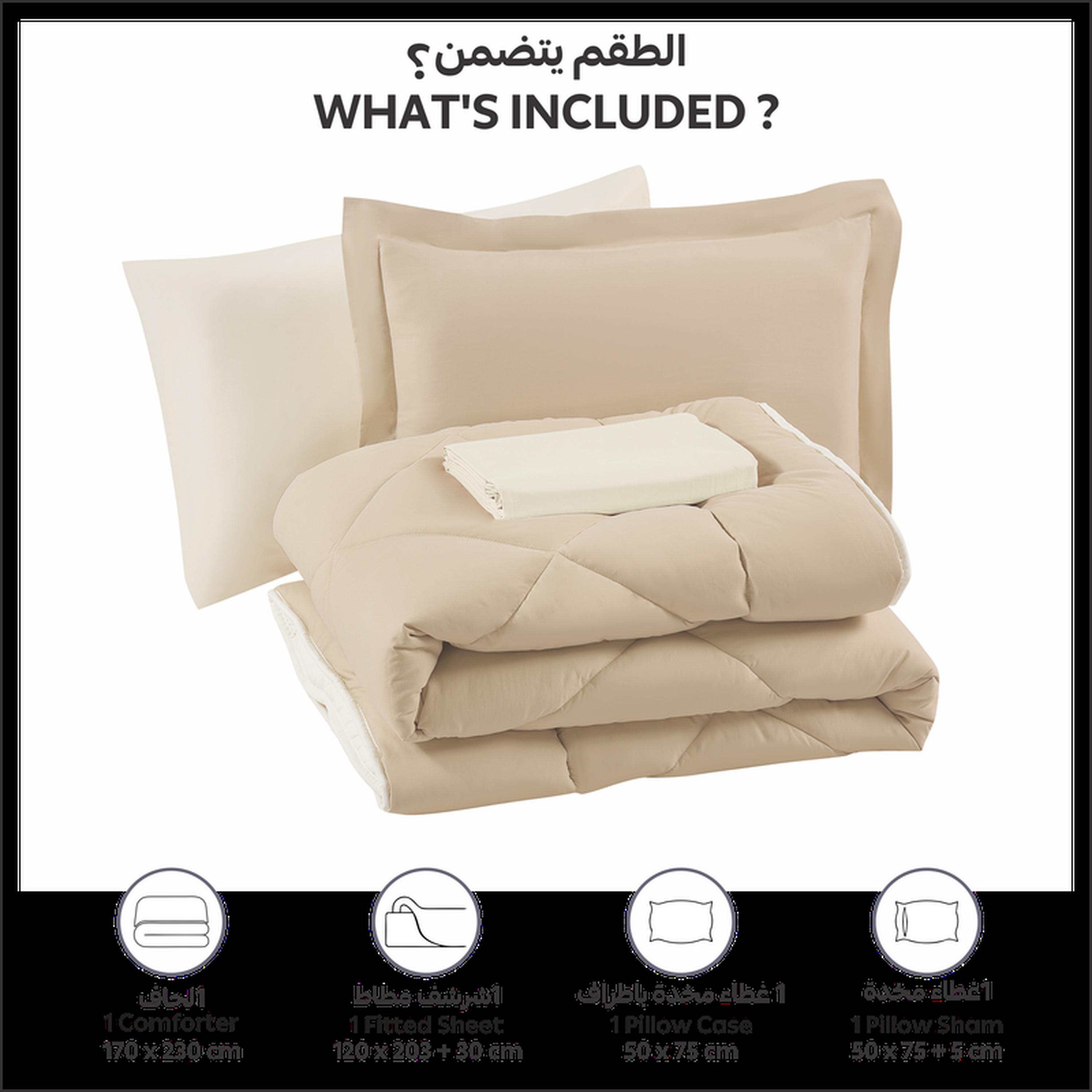 طقم لحاف توين مبطن 4 قطع من دوناتيلا - 170x230 سم-household-bedding-comfortersandbedspreads-comforters-image-3