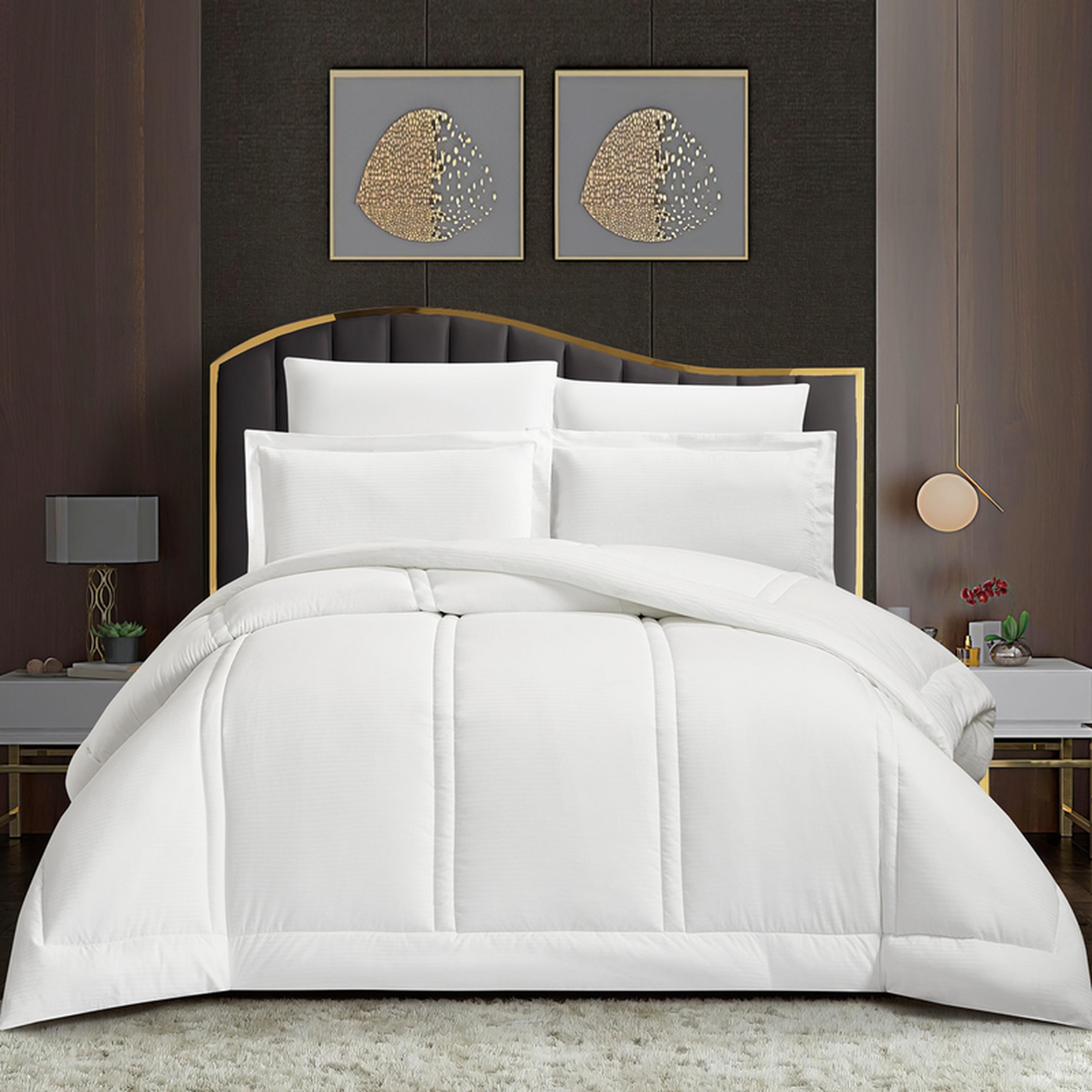 Thin Striped 6-Piece King Comforter Set - 240x260 cms-household-bedding-comfortersandbedspreads-comforters-image-1