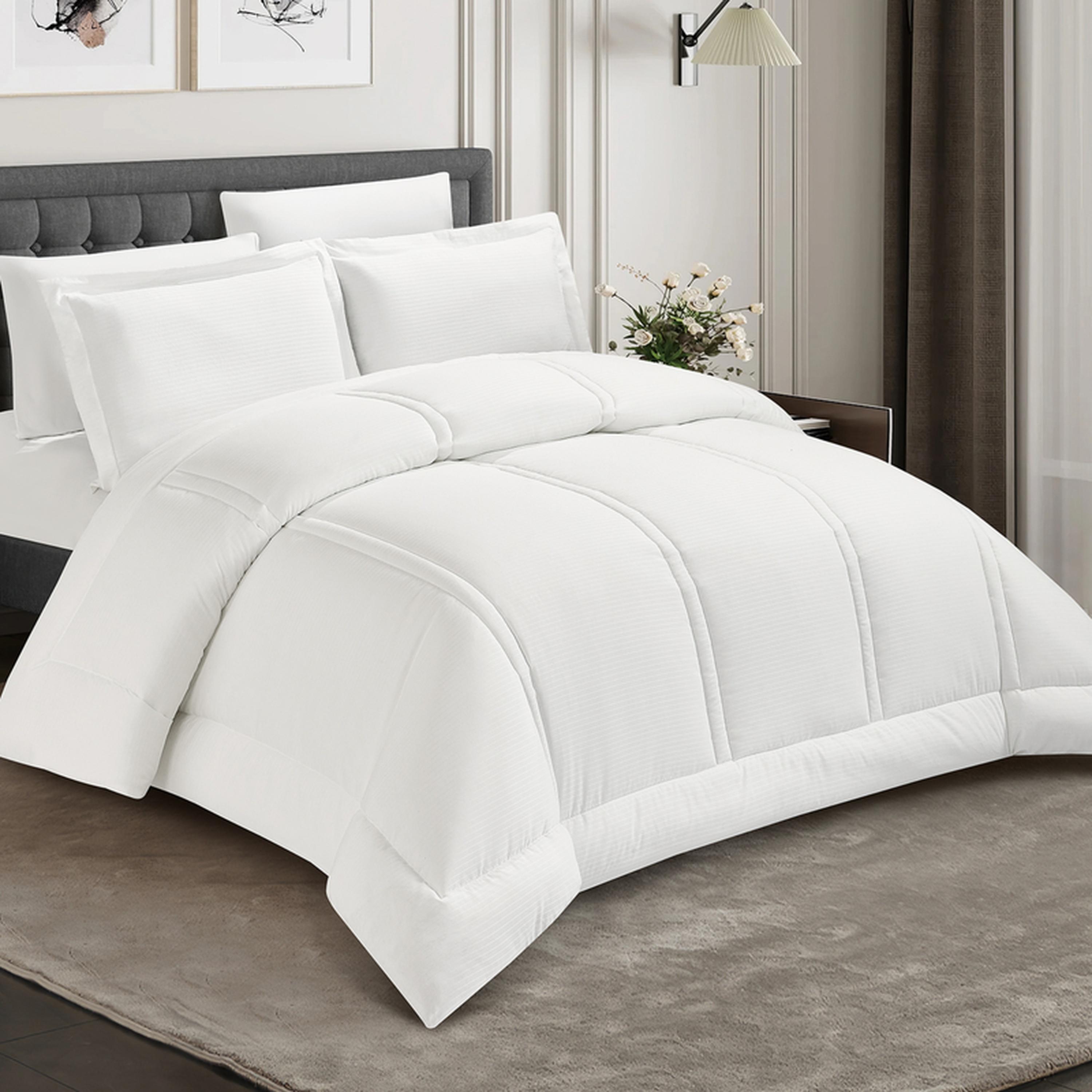 Thin Striped 6-Piece King Comforter Set - 240x260 cms-household-bedding-comfortersandbedspreads-comforters-image-2