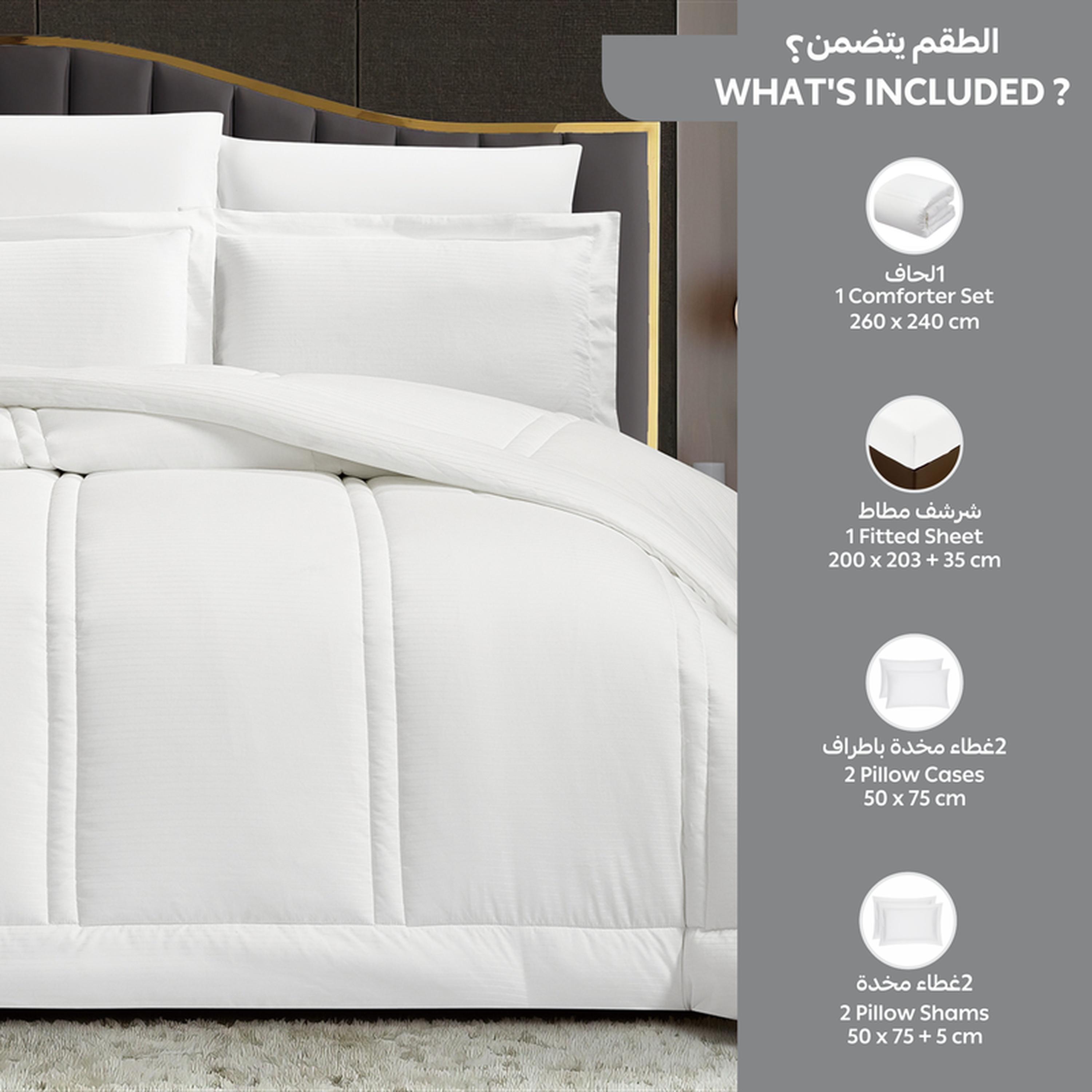 Thin Striped 6-Piece King Comforter Set - 240x260 cms-household-bedding-comfortersandbedspreads-comforters-image-4
