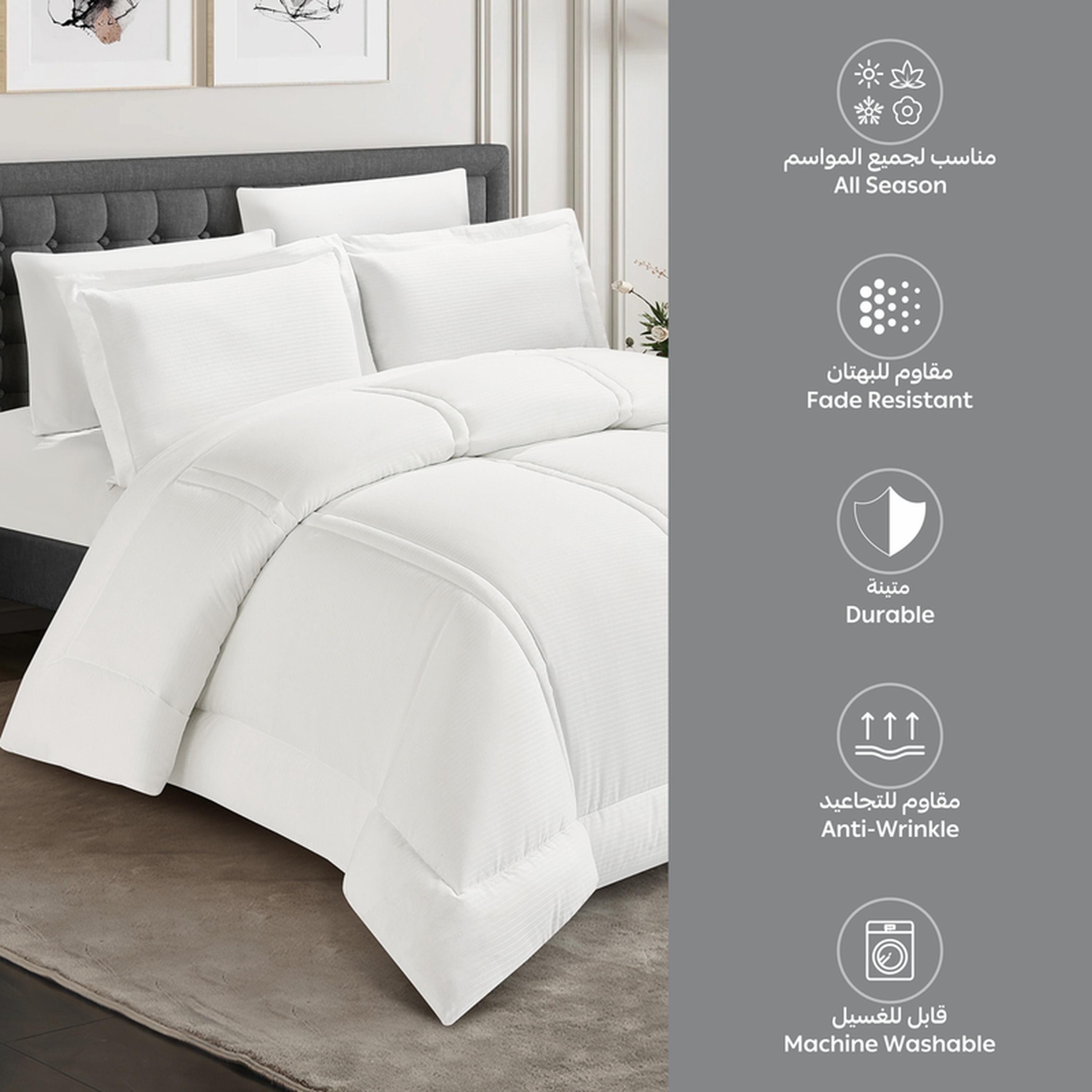 Thin Striped 6-Piece King Comforter Set - 240x260 cms-household-bedding-comfortersandbedspreads-comforters-image-6