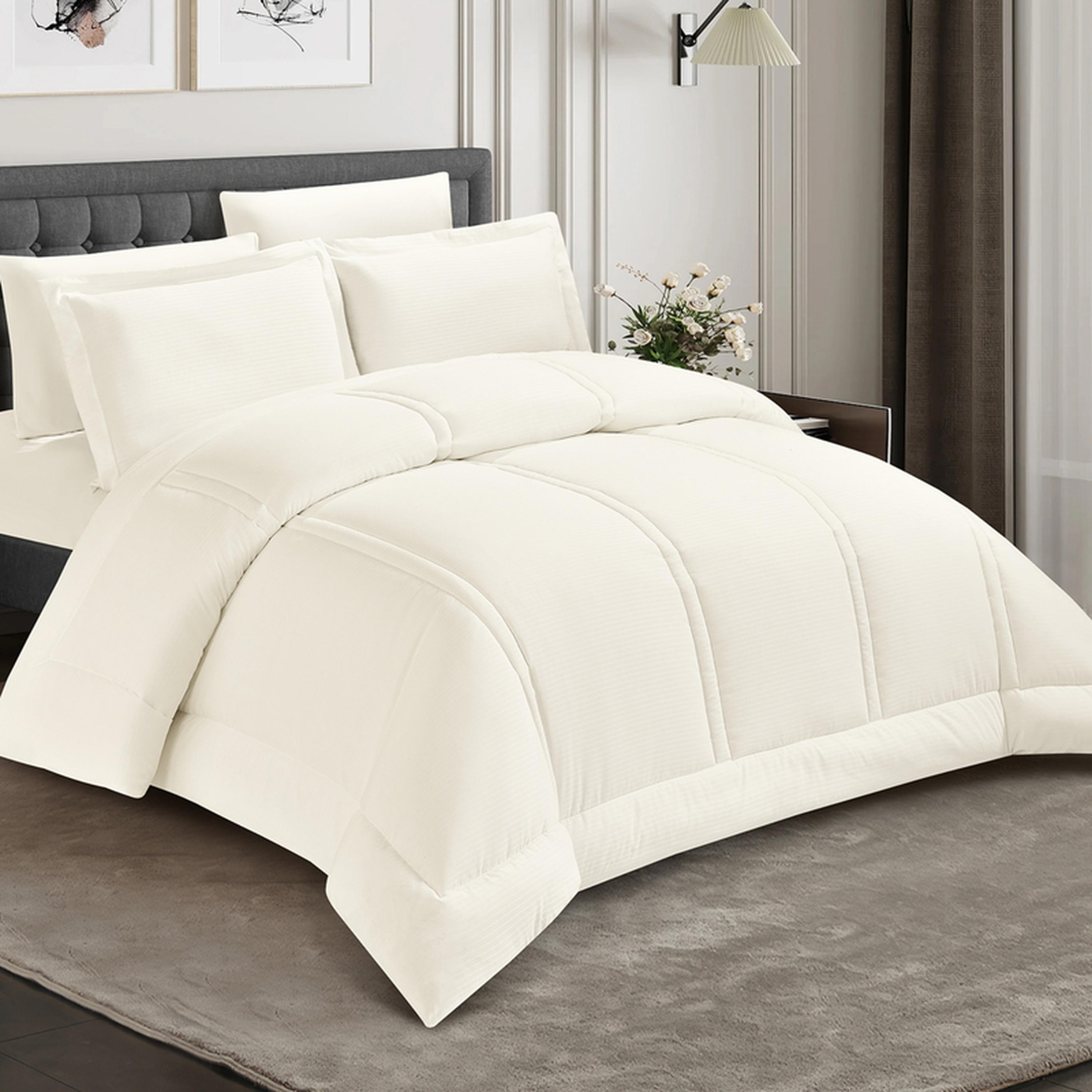 Thin Striped 6-Piece King Comforter Set - 240x260 cms-household-bedding-comfortersandbedspreads-comforters-image-9